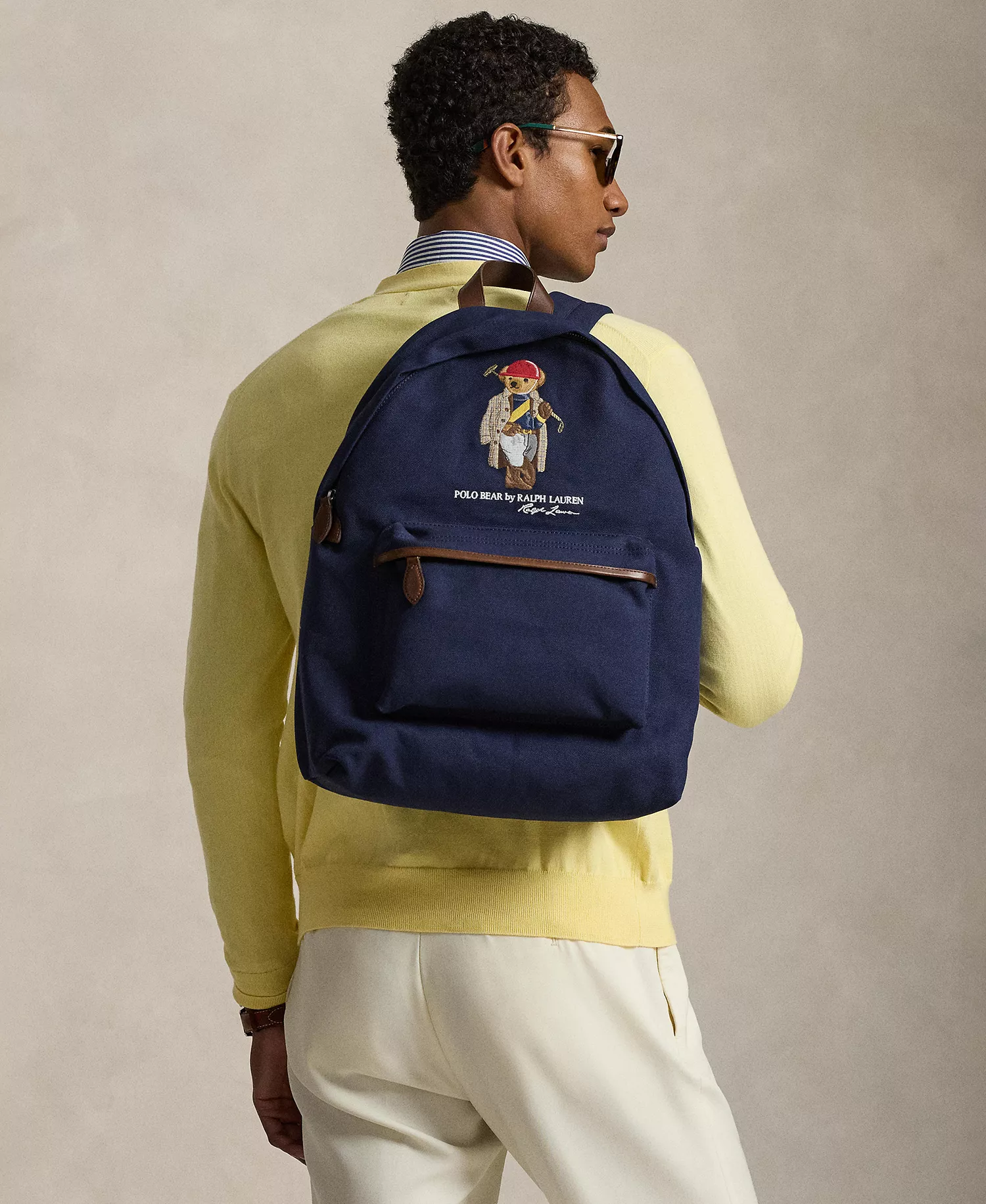 Men's Polo Bear Canvas Backpack - Newport Navy - ONE SIZE