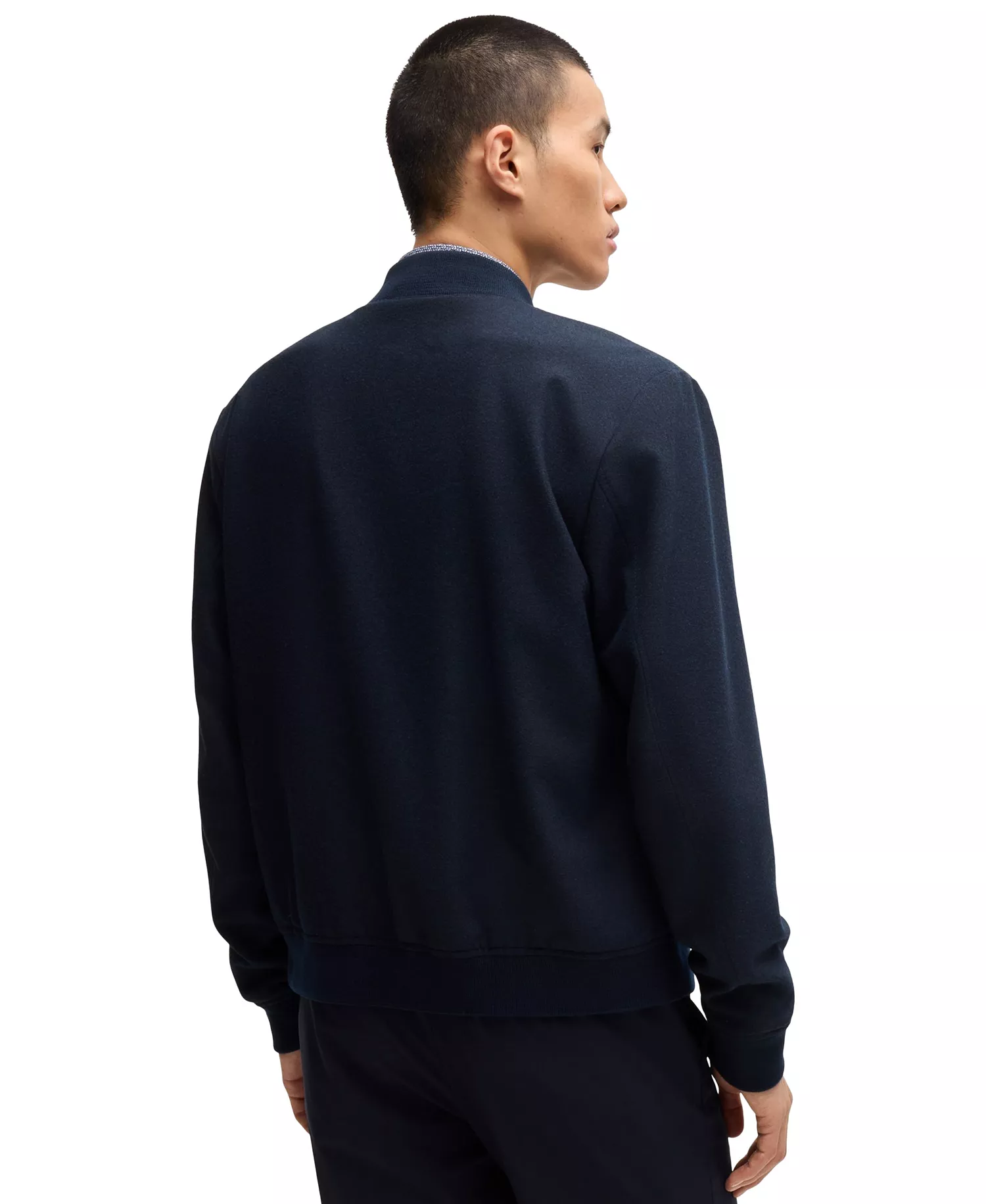 Men's Slim-Fit Jacket - Dark Blue - 38R