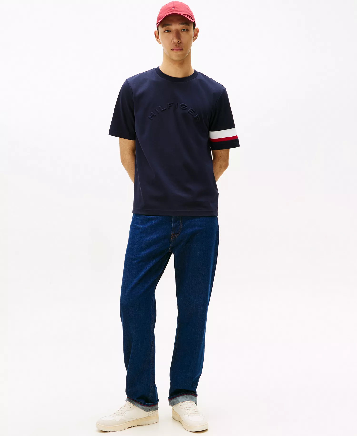 Men's Stripe Sleeve T-Shirt - Desert Sky - L