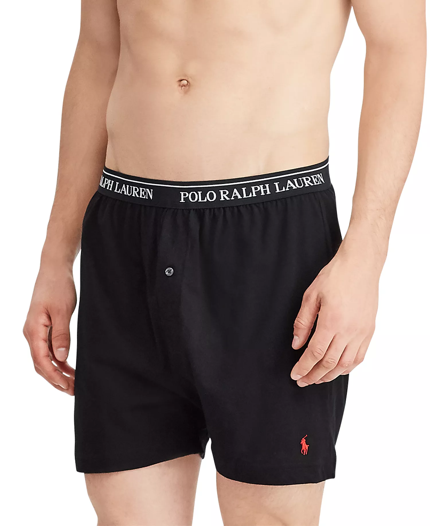Men's 5-Pack Classic-Fit Cotton Knit Boxers  - Blue - L