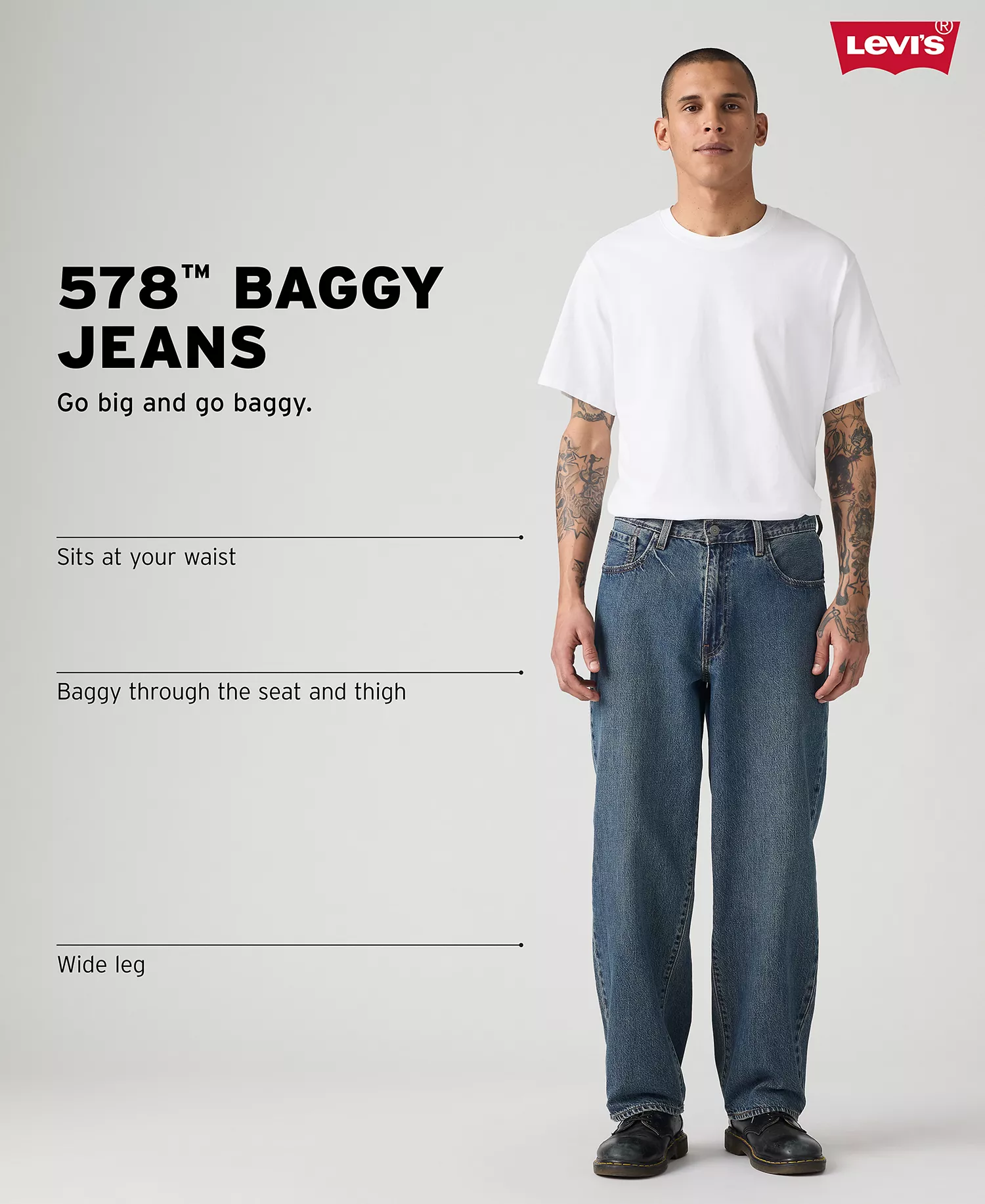 Premium Men's 578 Baggy Jeans - Camo - 30 - 30