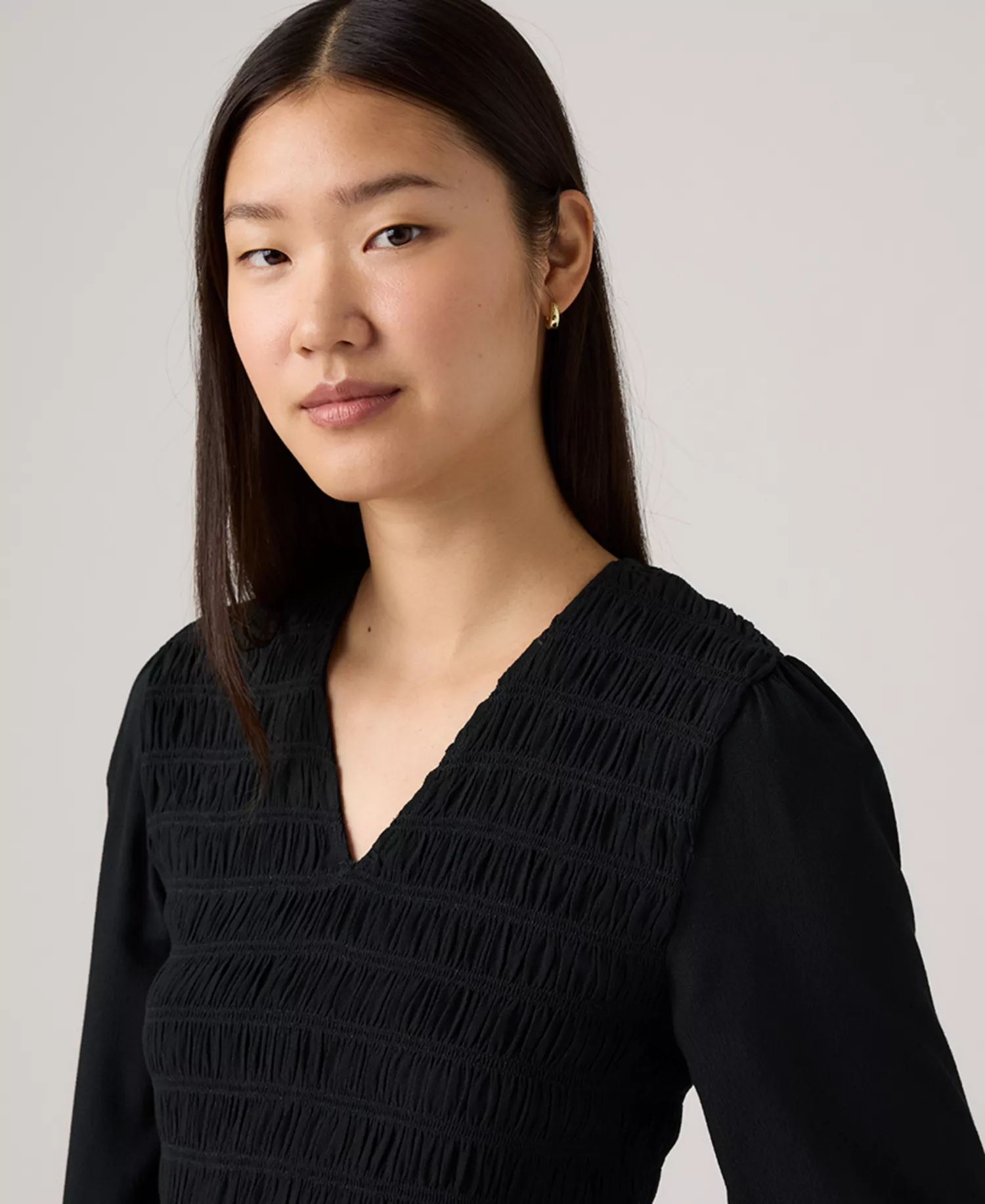 Women's Esme Long-Sleeve Slim Fit Top - Black - L