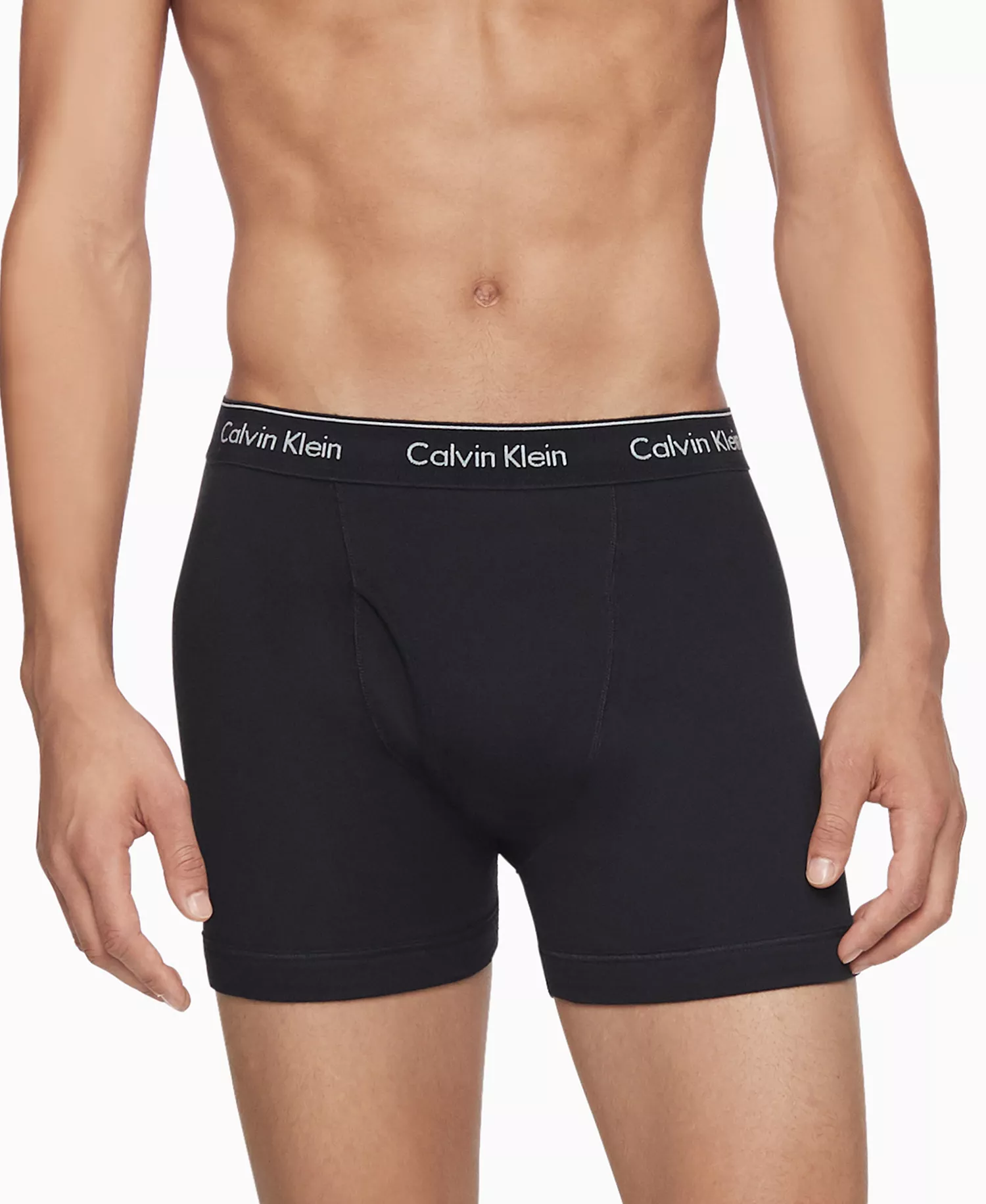 Men's 3-Pack Cotton Classics Boxer Briefs Underwear - Black - L
