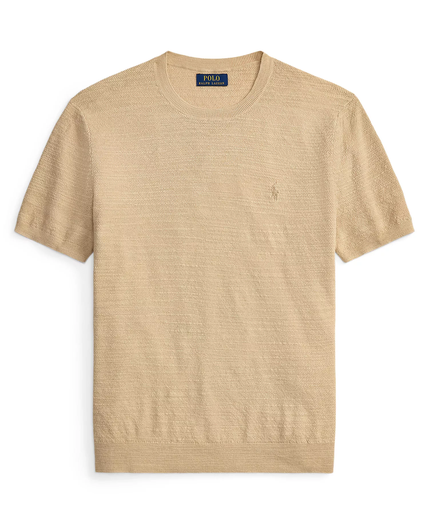 Men's Textured Lightweight Sweater T-Shirt - Dune Tan - 2XL