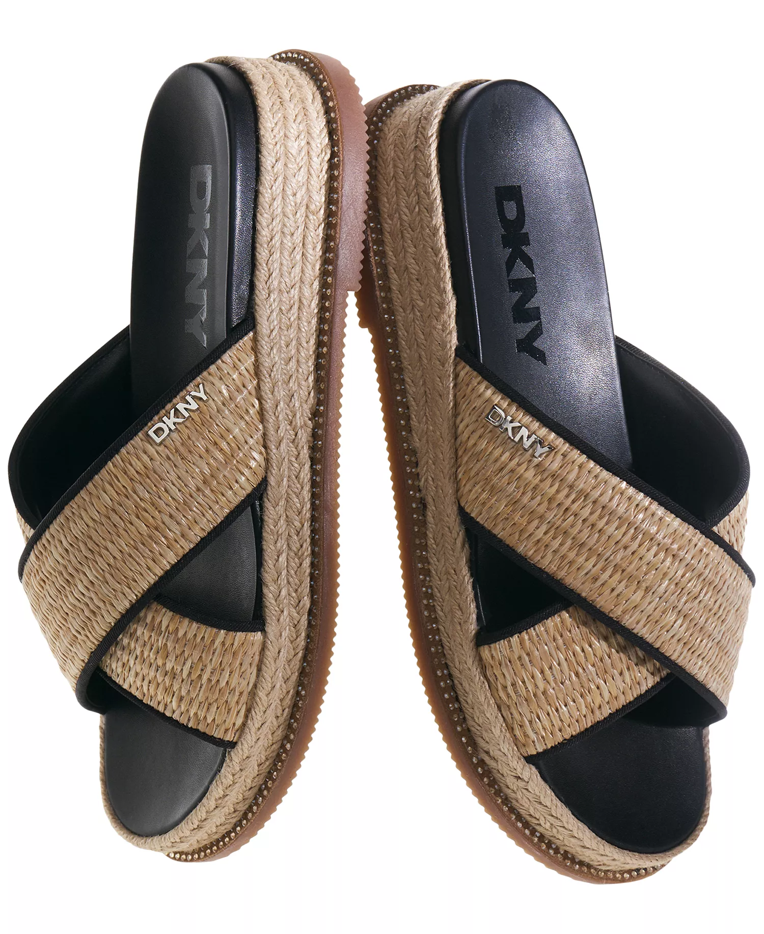 Women's Berris X Band Sandals - Natural, Black - 10M