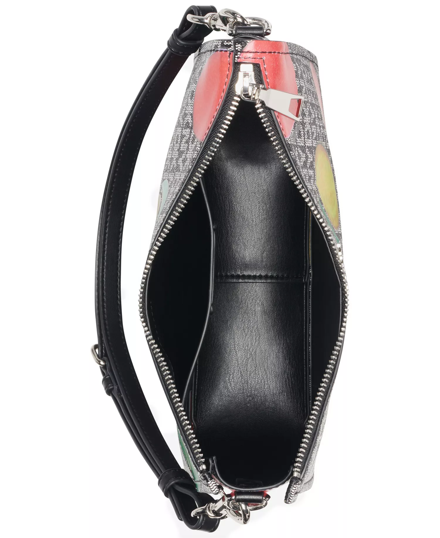 Nessa Small Zipper Crossbody Bag - Black Logo/Black - No Size