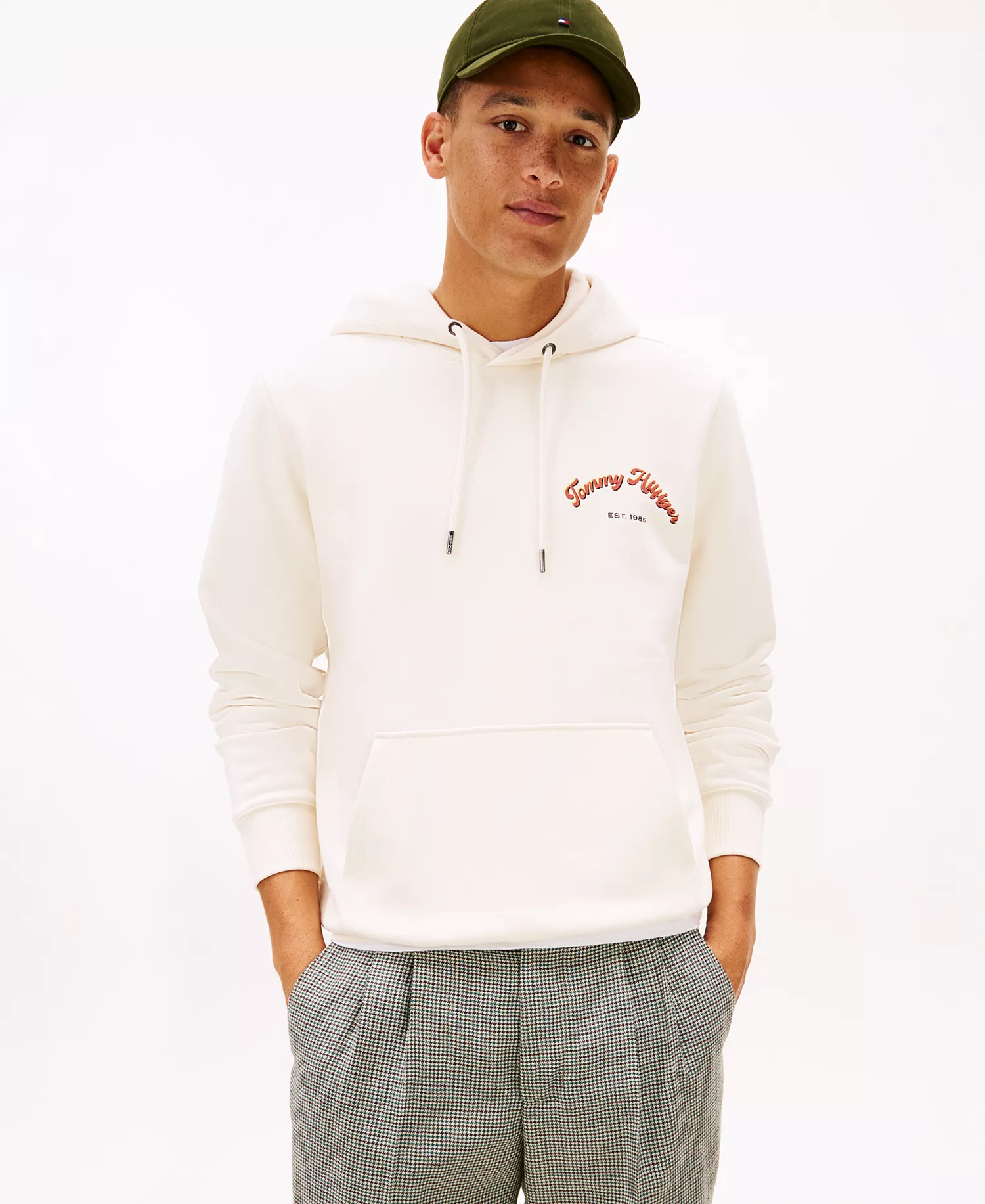 Men's Regular-Fit Graphic Hoodie - Ivory Petal - L