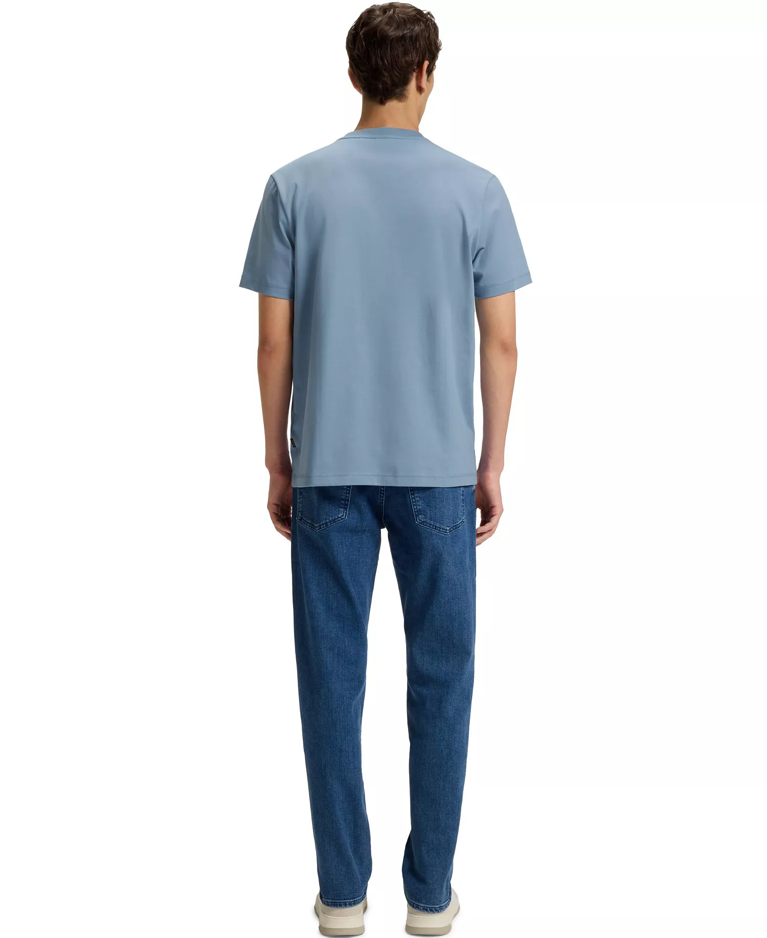 Men's Cotton Regular-Fit Logo T-Shirt - Open Blue - 2XL