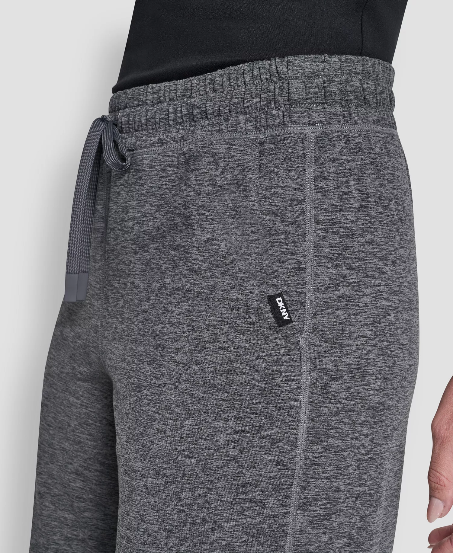 Women's Regular Fit Wide Leg Pants - Black Spacedye - L