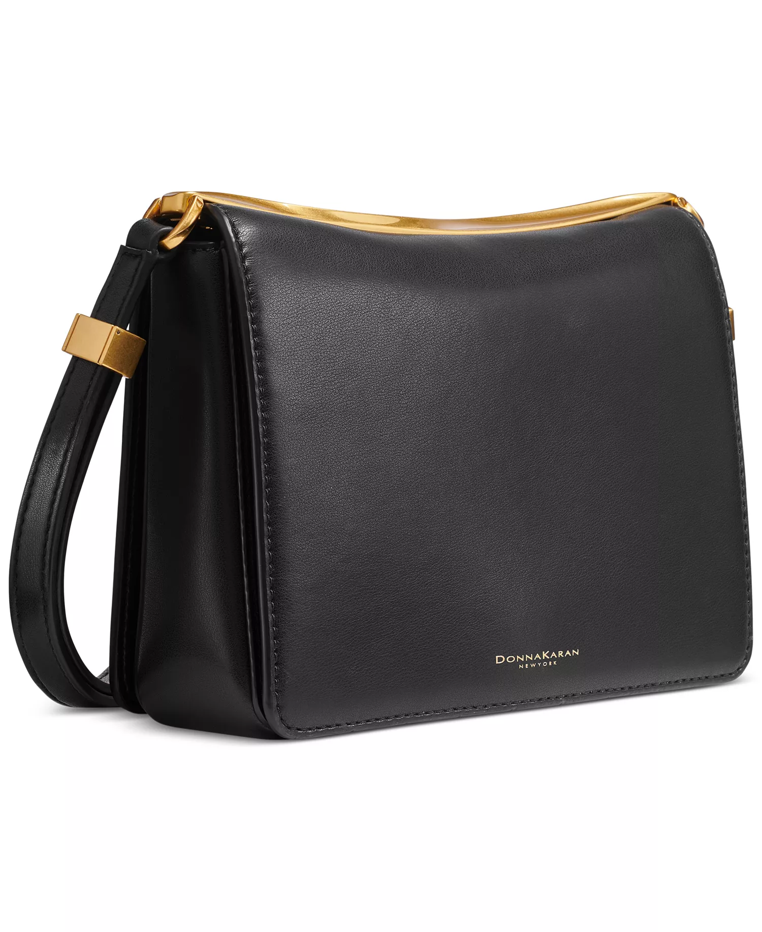 Jericho Flap Shoulder with Sculpted Hardware Bag - Black - ONE SIZE