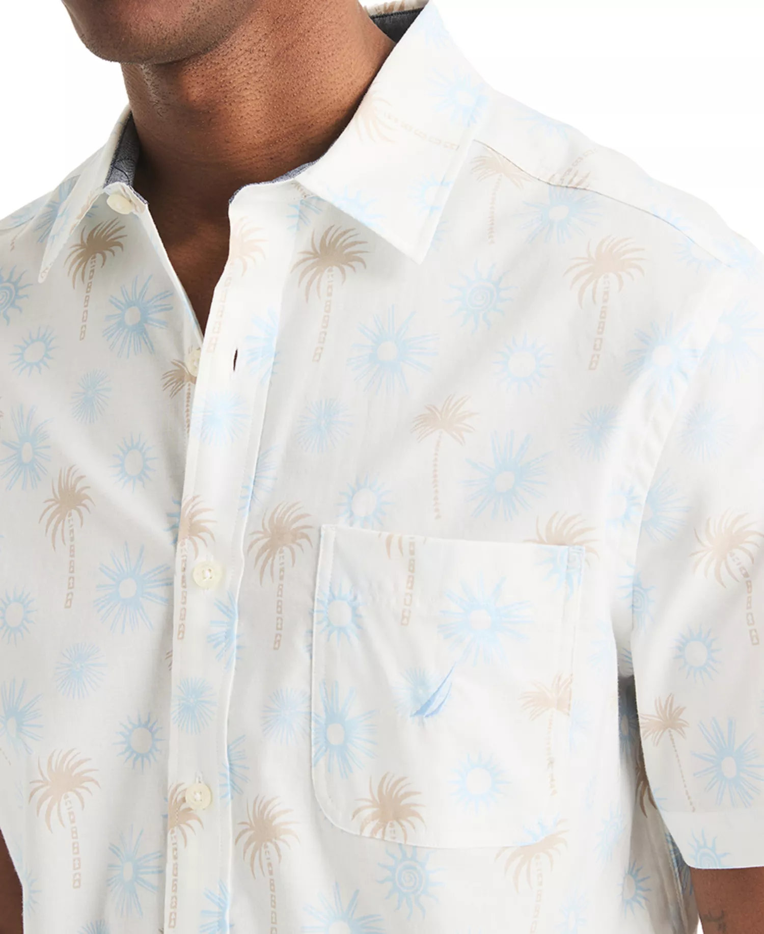 Men's Classic-Fit Tropical-Print Shirt - Sail White - 2XL
