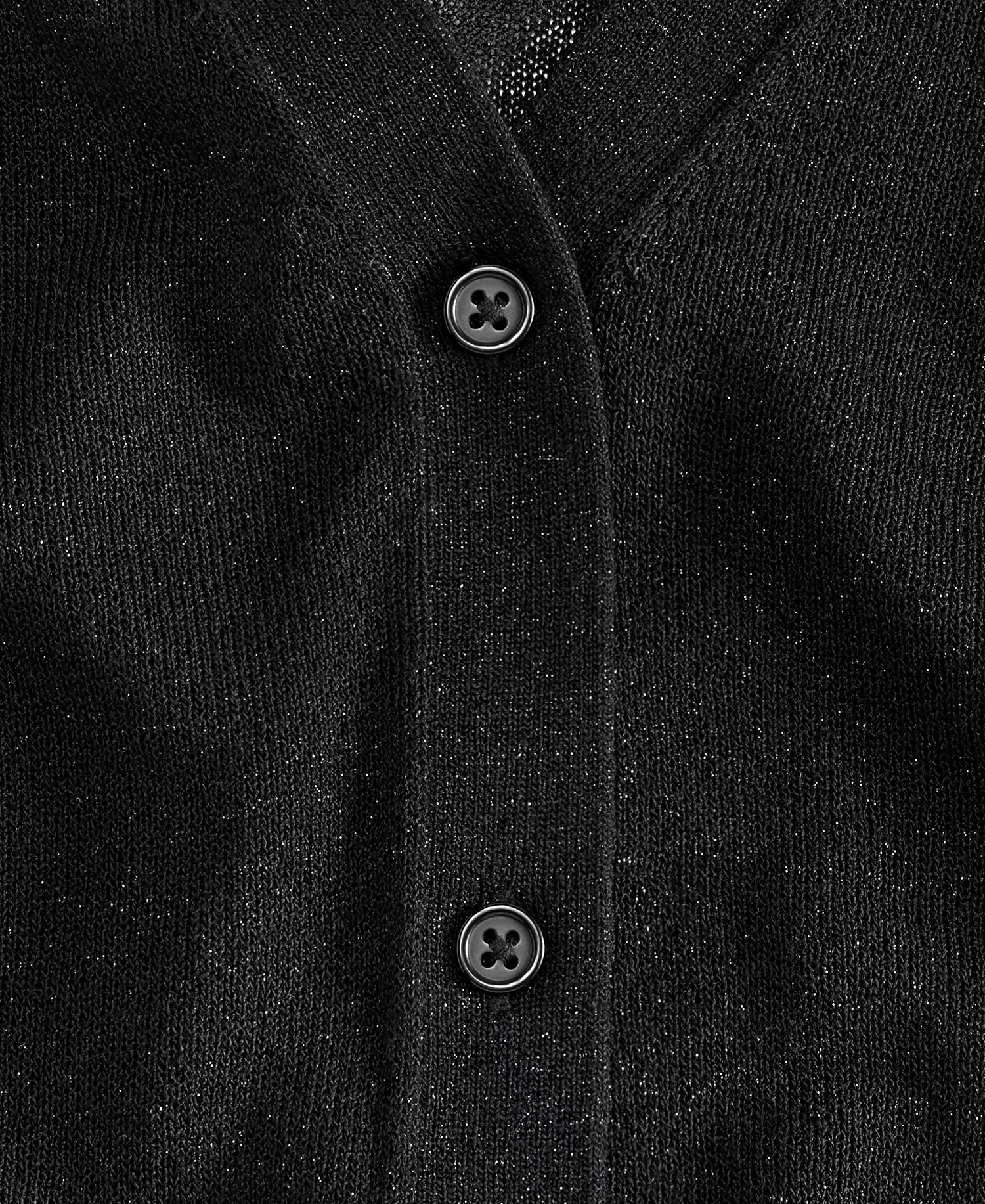 Women's Lightweight Metallic-Knit V-Neck Cardigan, Macy's Exclusive  - Deep Black - L