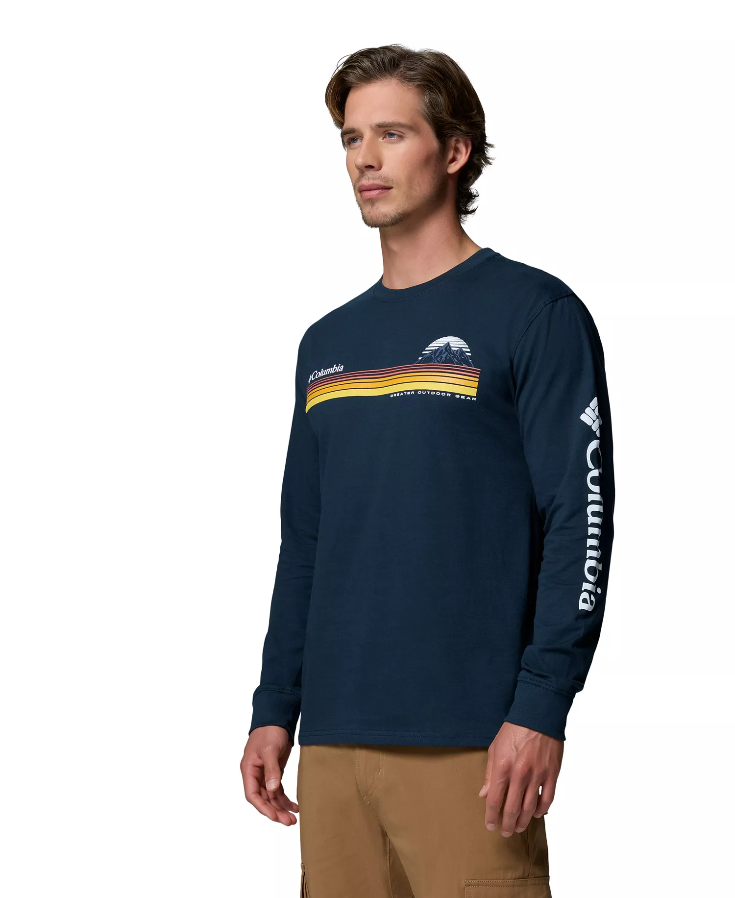 Men's Gauge Graphic Long-Sleeve T-Shirt - Columbia Navy - L
