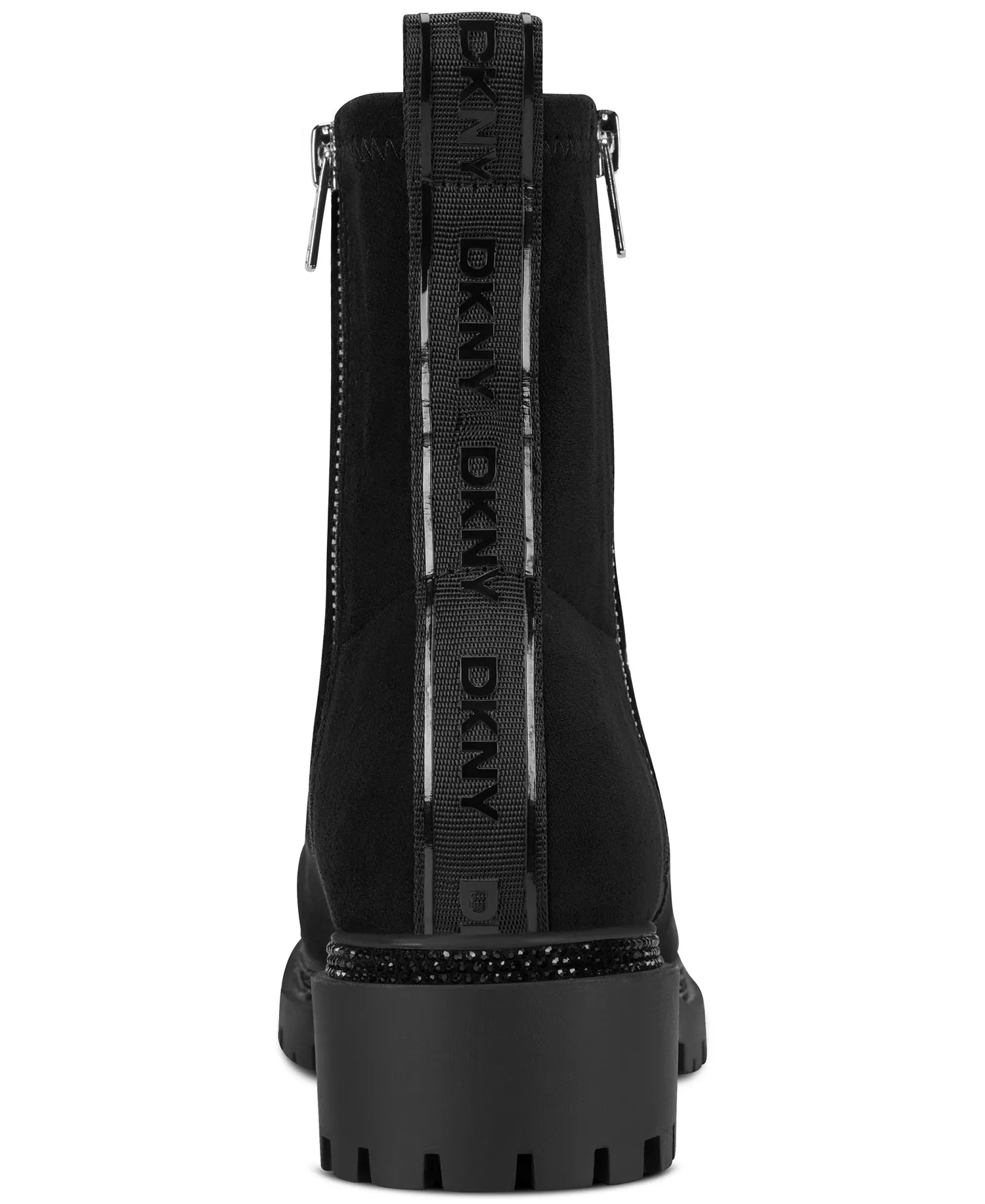 Women's Roscoe Lug Block Heel Booties - Black suede - 10M