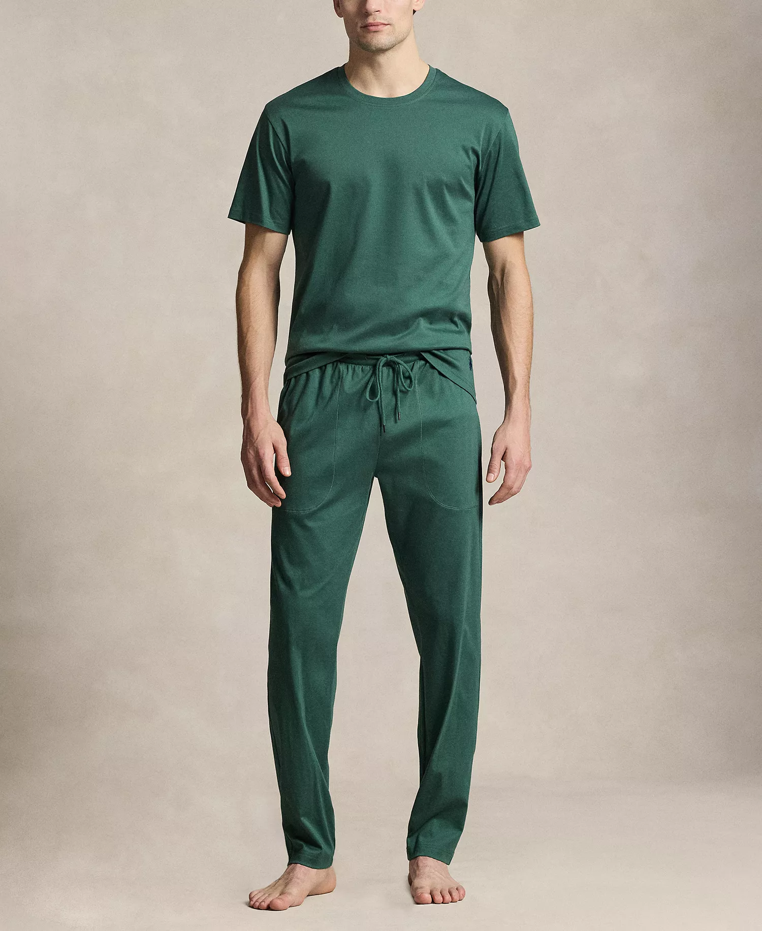 Men's Regular-Fit Pajama Pants - Washed Forest/Cruise Navy Polo Player - L