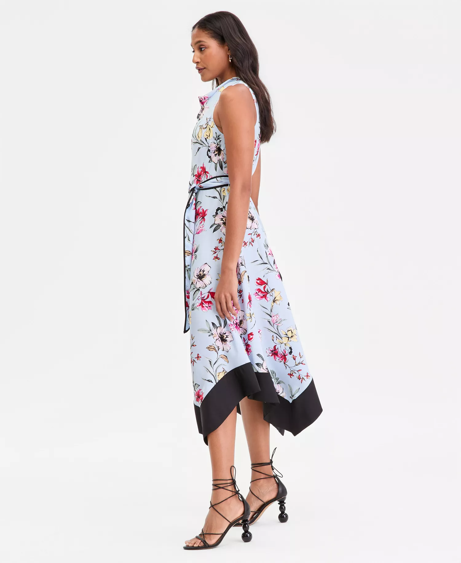 Women's Sleeveless Floral Cowl-Neck Dress, Macy's Exclusive - Dara Blooms - L