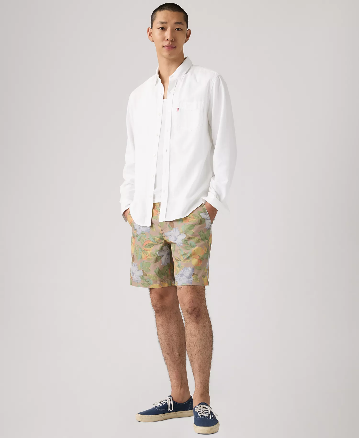 Premium Men's Authentic Regular-Fit 8" Chino Shorts - Beige - 29