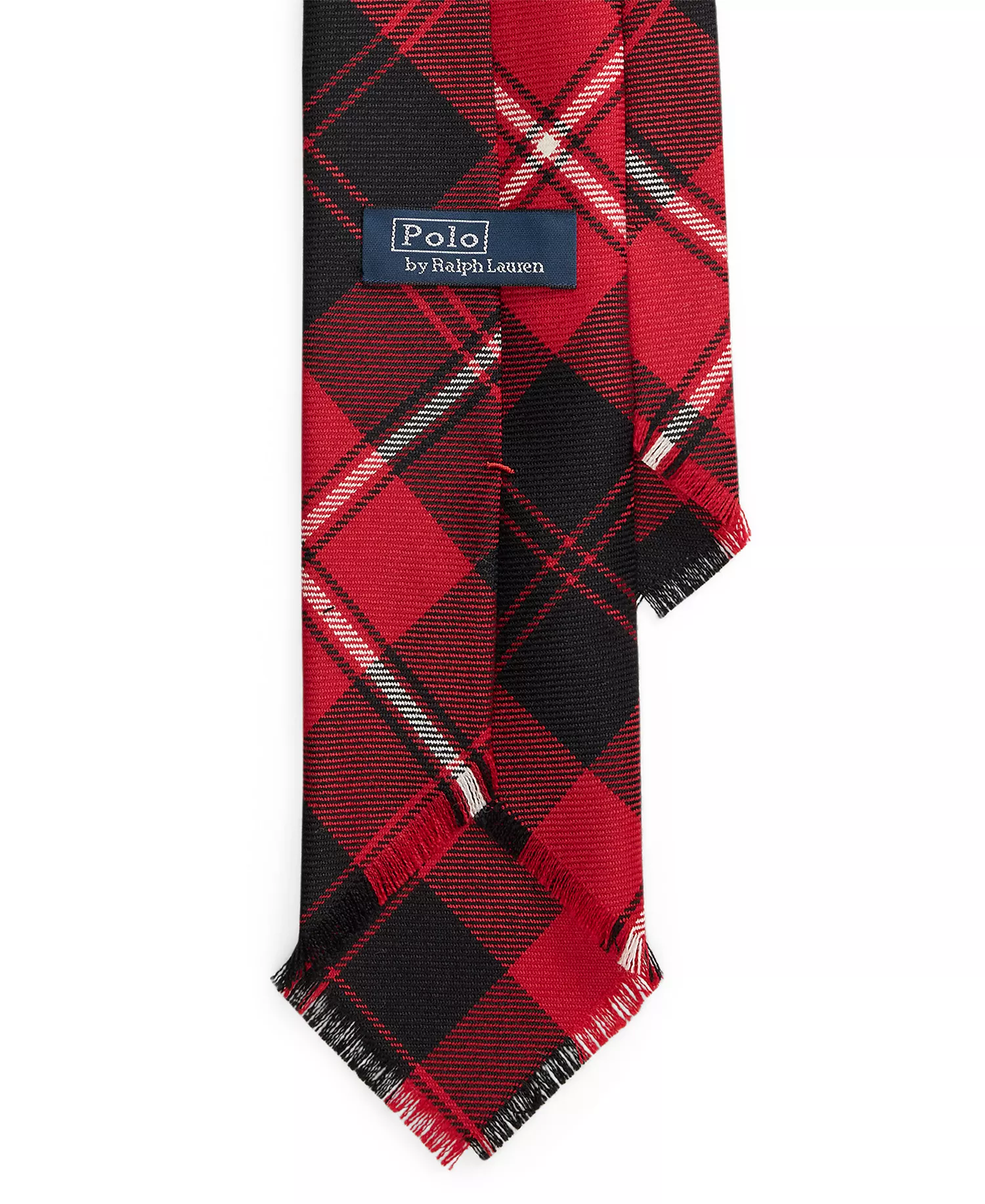 Men's Graduate Fringe Tartan Tie - Red/Black/White - No Size