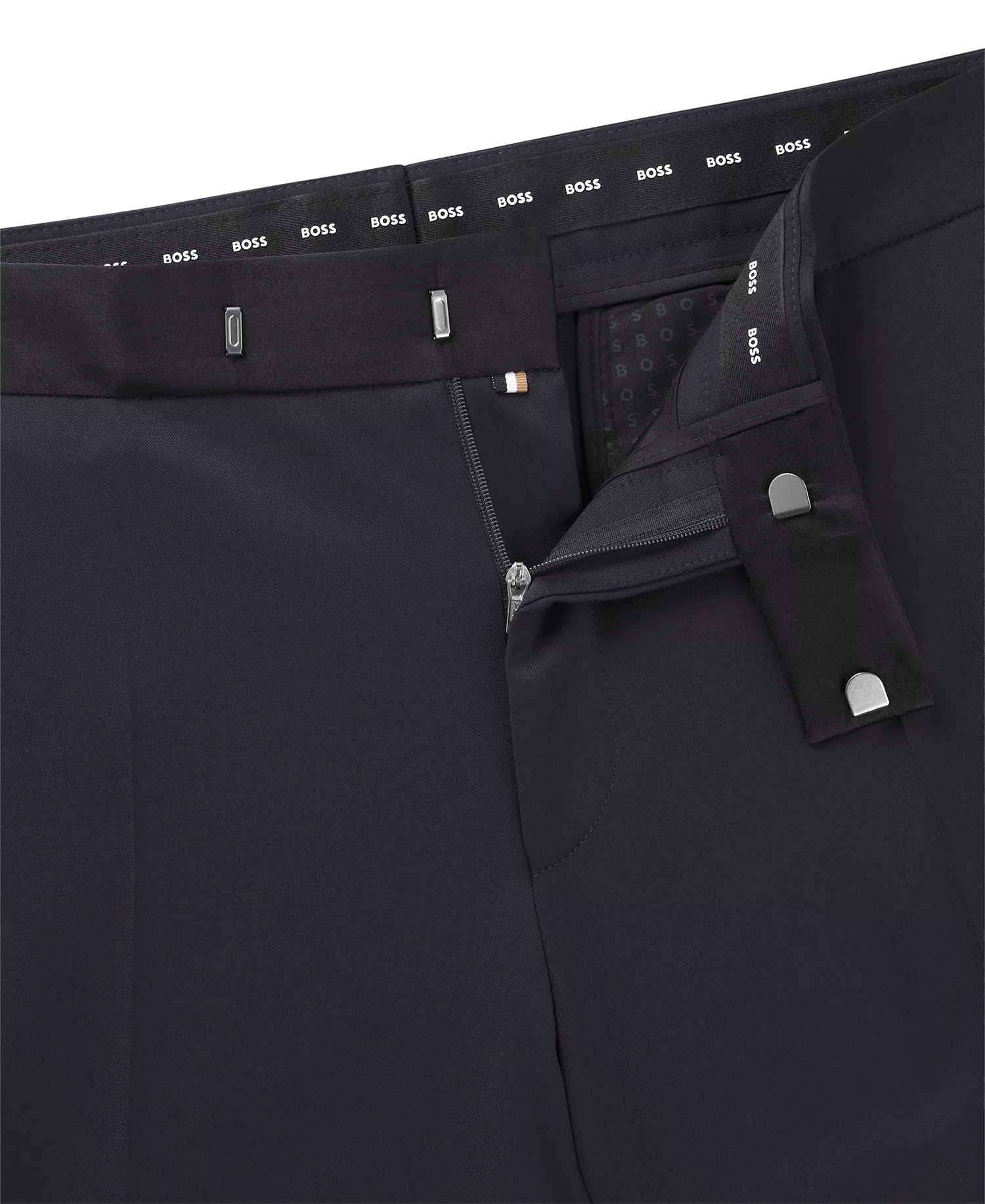 Men's Slim-Fit Tuxedo Trousers - Dark Blue - 30R