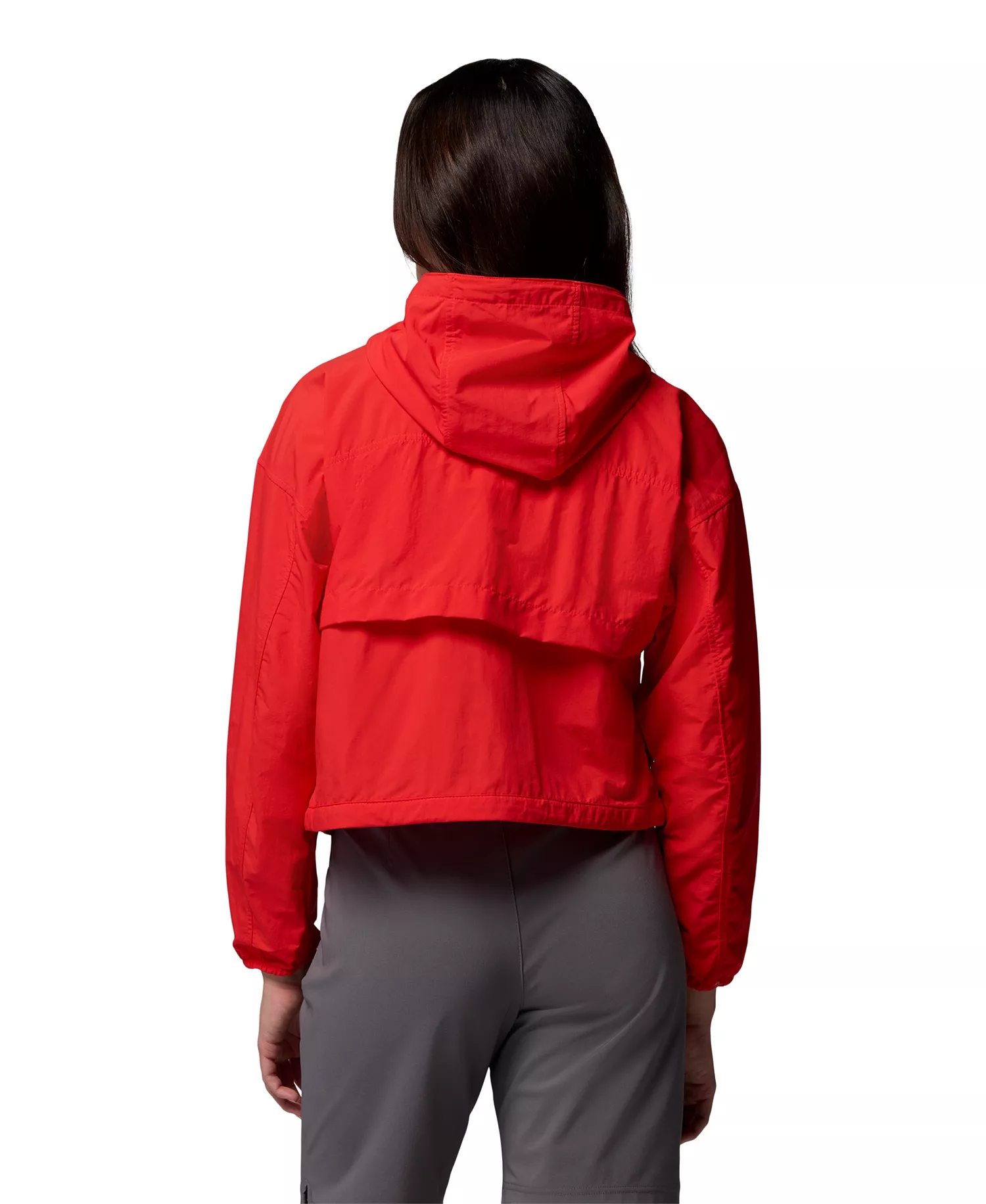 Women's Spire Valley Cropped Windbreaker Jacket - Poppy Red - L