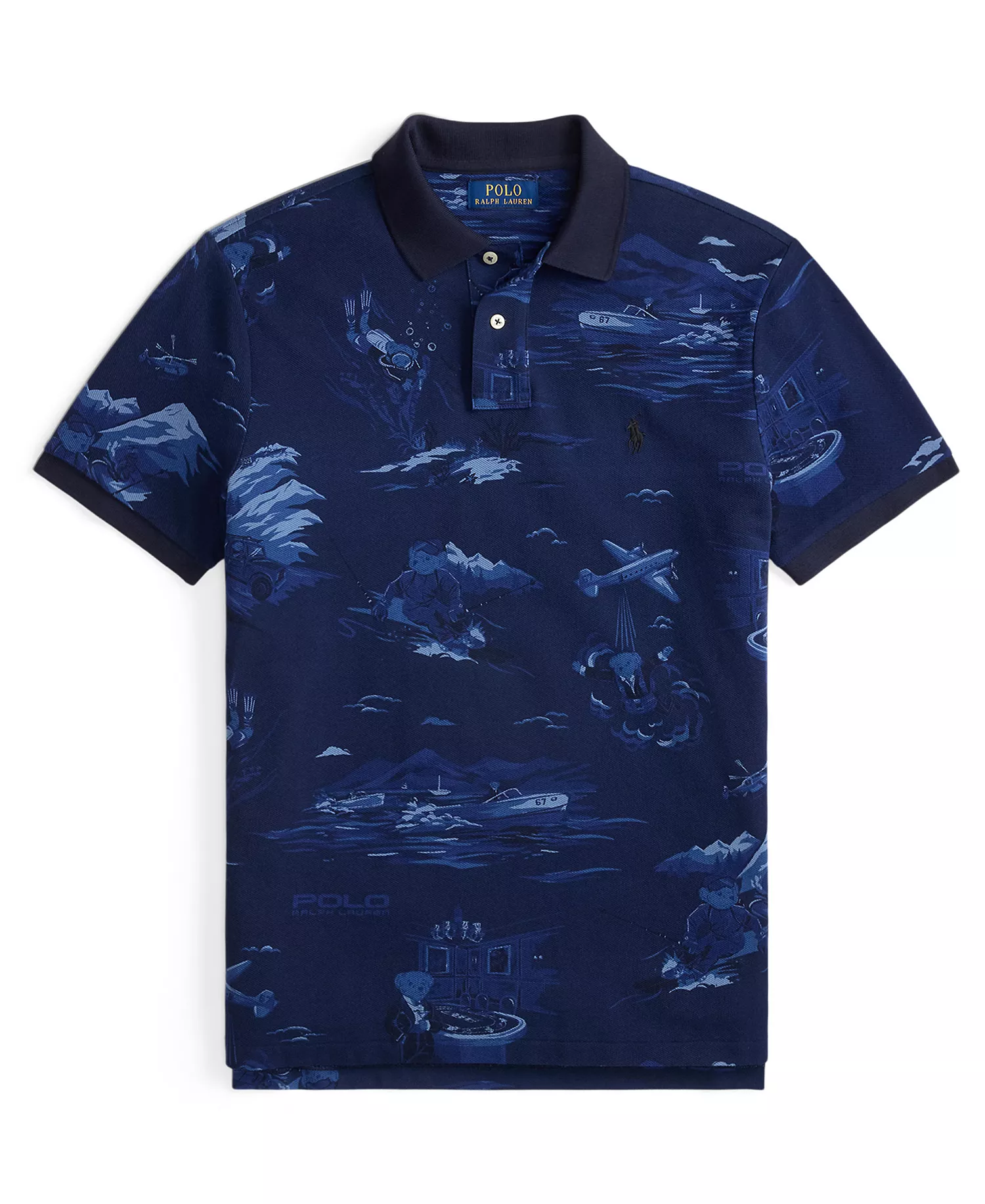 Men's Short-Sleeve Animated Mesh Shirt - Spy Bear - 2XL