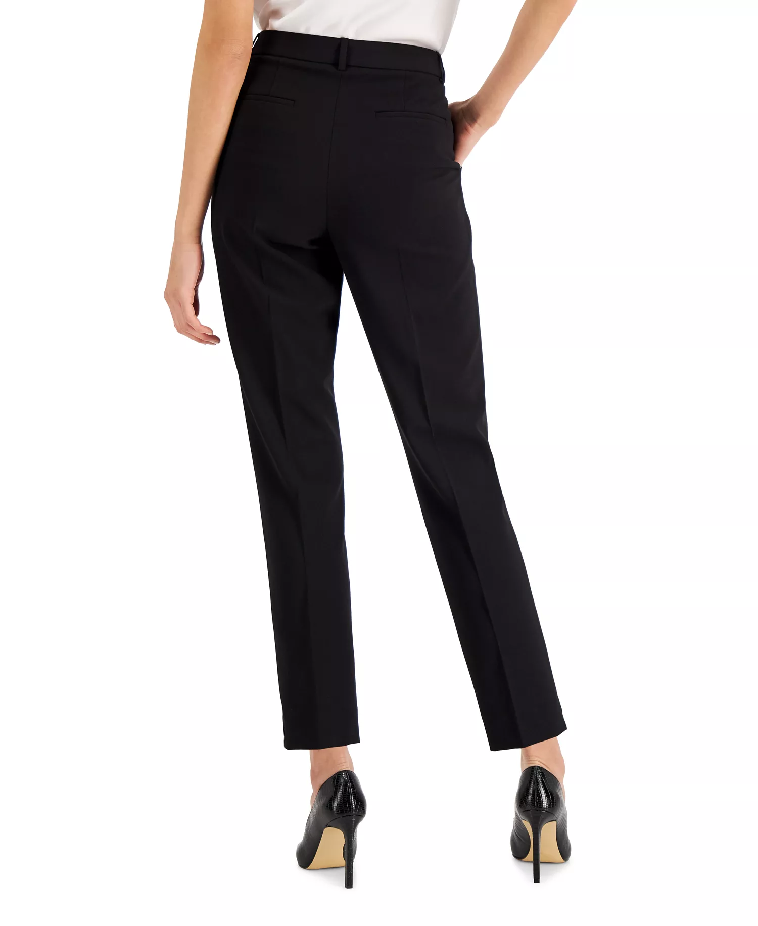 Shannon Suit Straight-Leg Pants - Black - 10