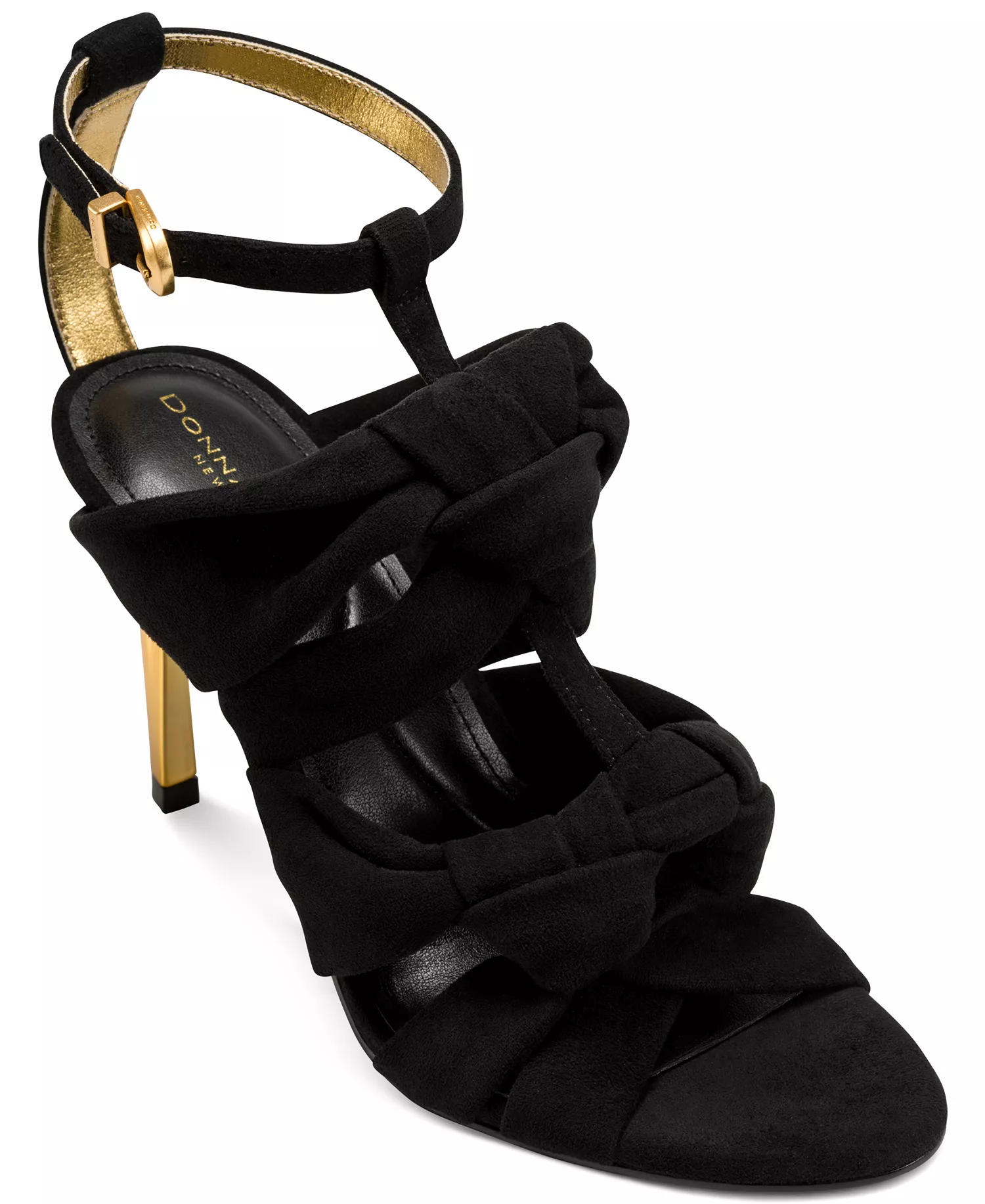 Synnove T Strap Sandals - Black - 10M