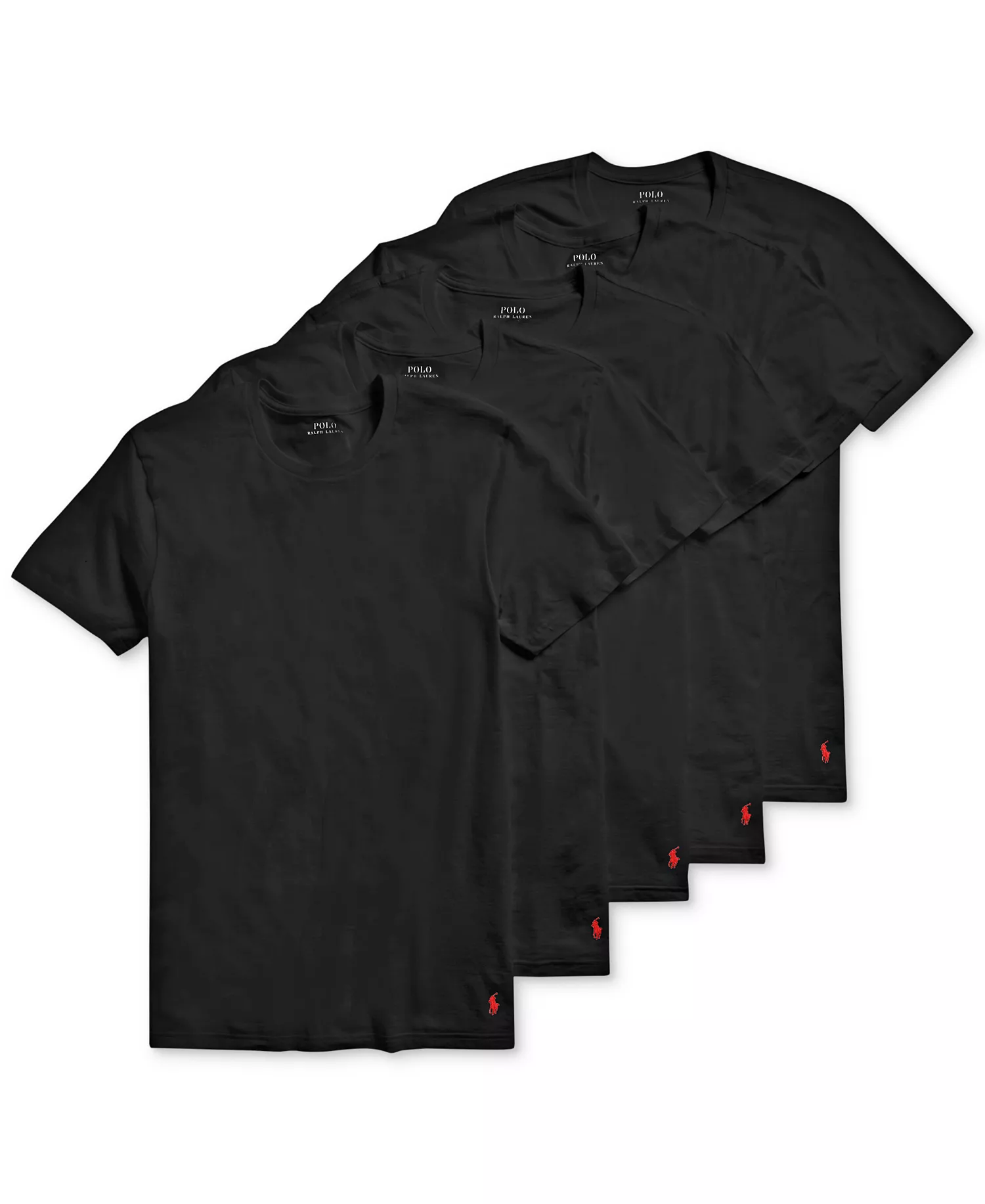 Men's 5-Pack Crew-Neck Undershirts - Polo Black - 2XL