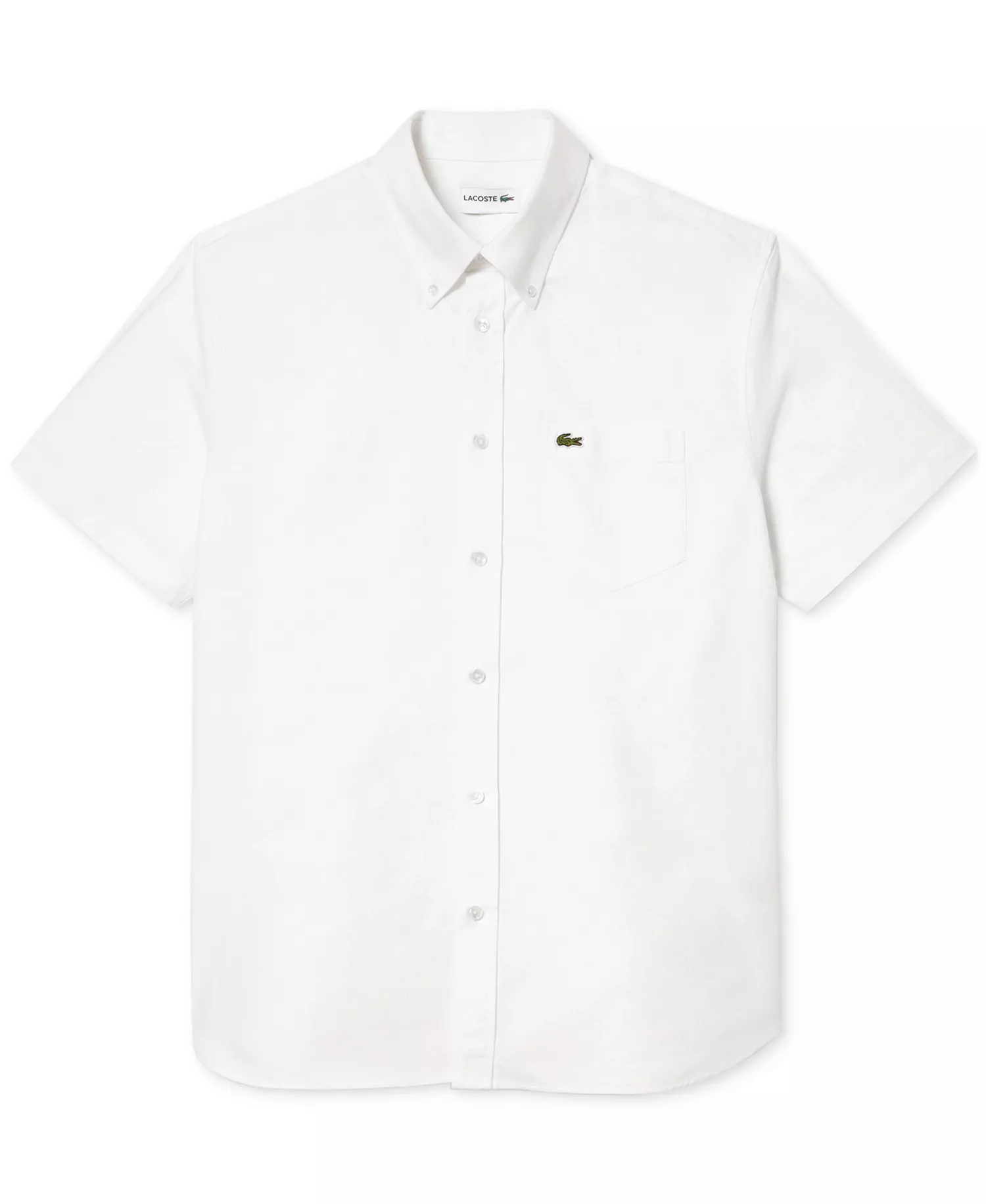 Men's Short Sleeve Button-Down Oxford Shirt - 001 - White - 2XL