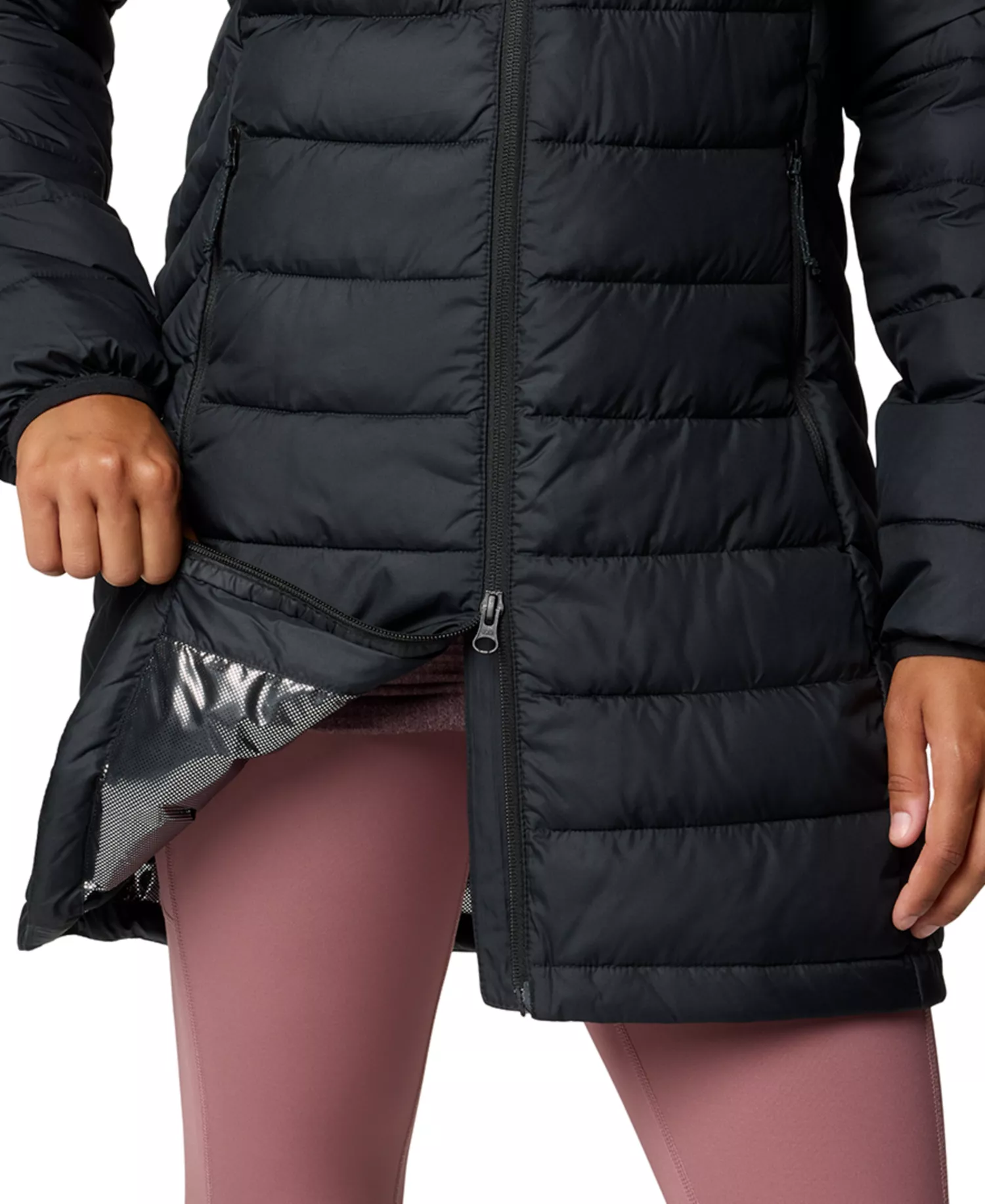 Women's Powder Lite II Insulated Puffer Mid Jacket - Black - M