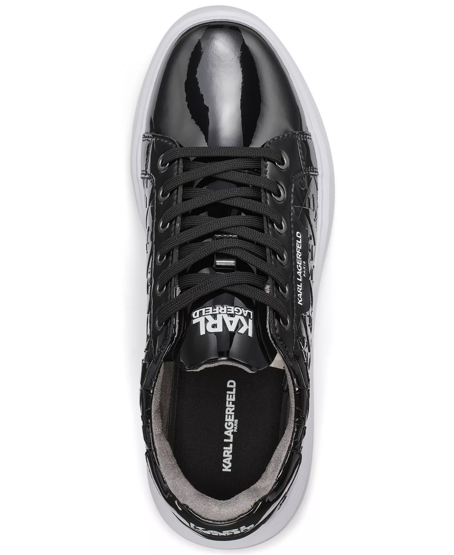 Men's Patent Sneakers - Black - 10.5M