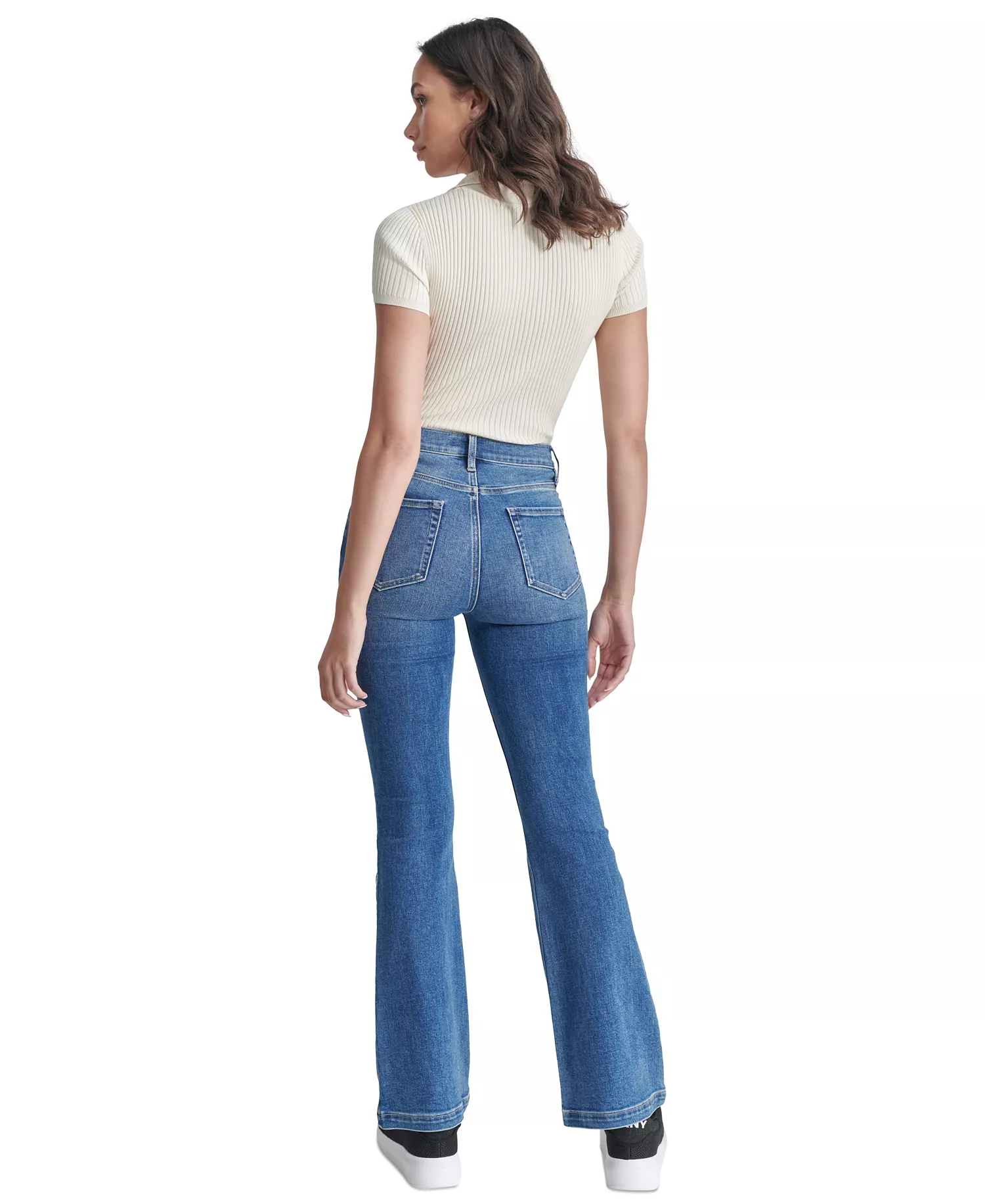 Petite Williamsburg High-Rise Flare-Leg Jeans - Dekalb Wash - 25P