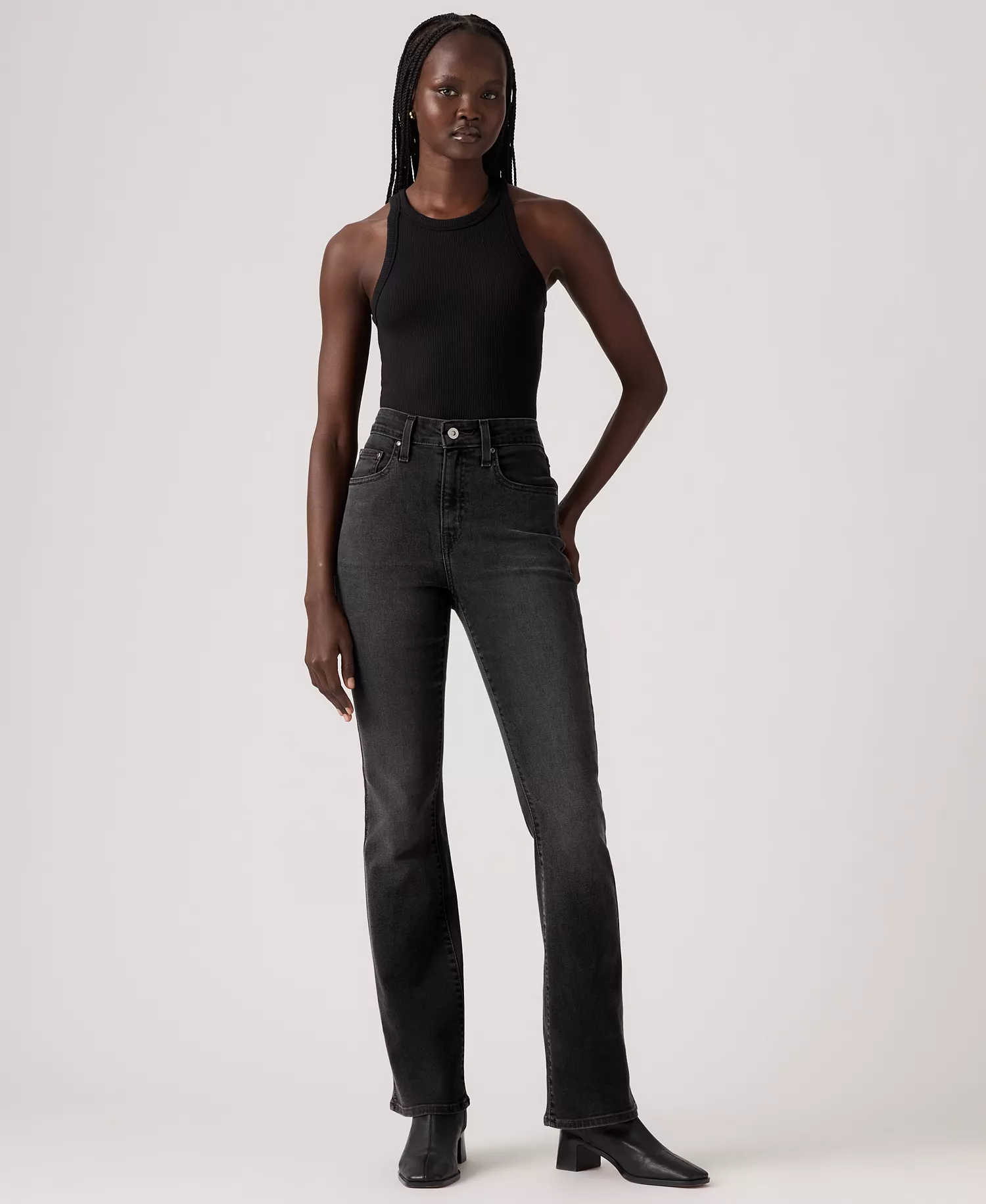 725 Rhinestone High-Waist Classic Stretch Bootcut Jeans - Nostalgic Night Stripe - 25