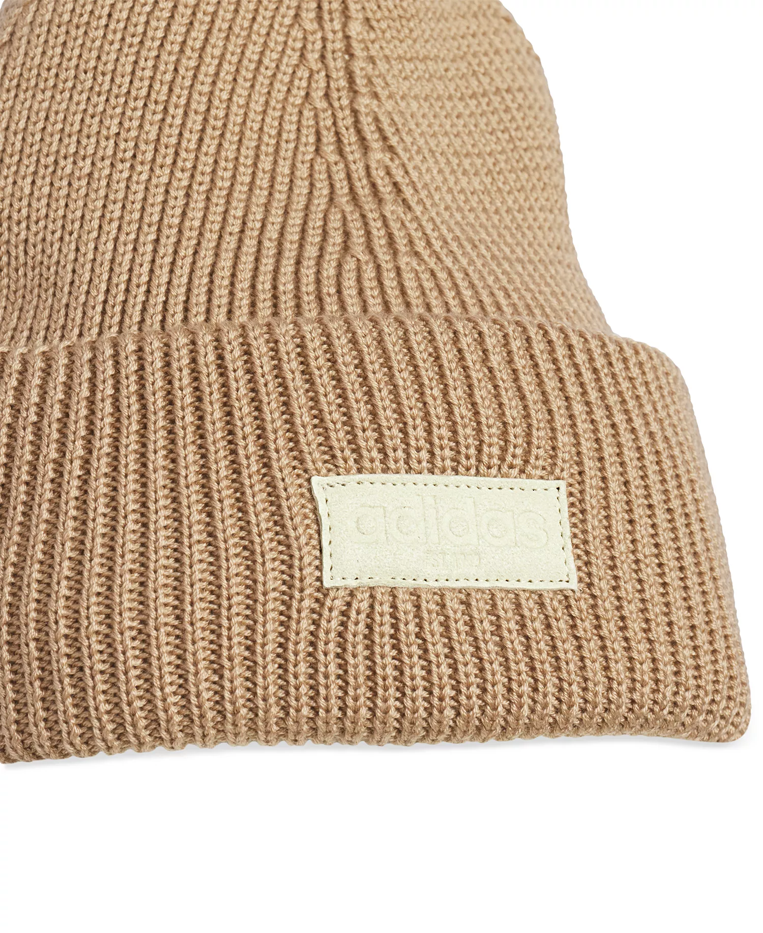 Women's Premium Cuff-Fold Beanie - Warm Sandstone Beige/light Brown - ONE SIZE
