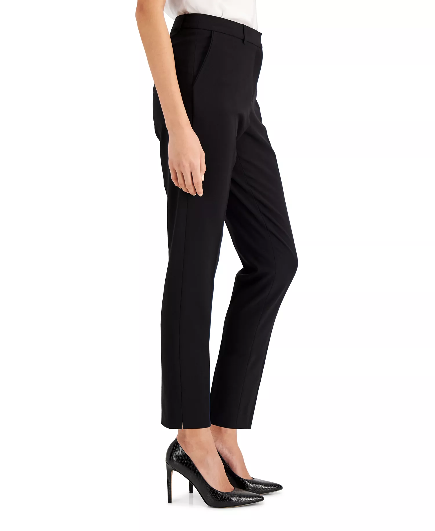 Shannon Suit Straight-Leg Pants - Black - 10