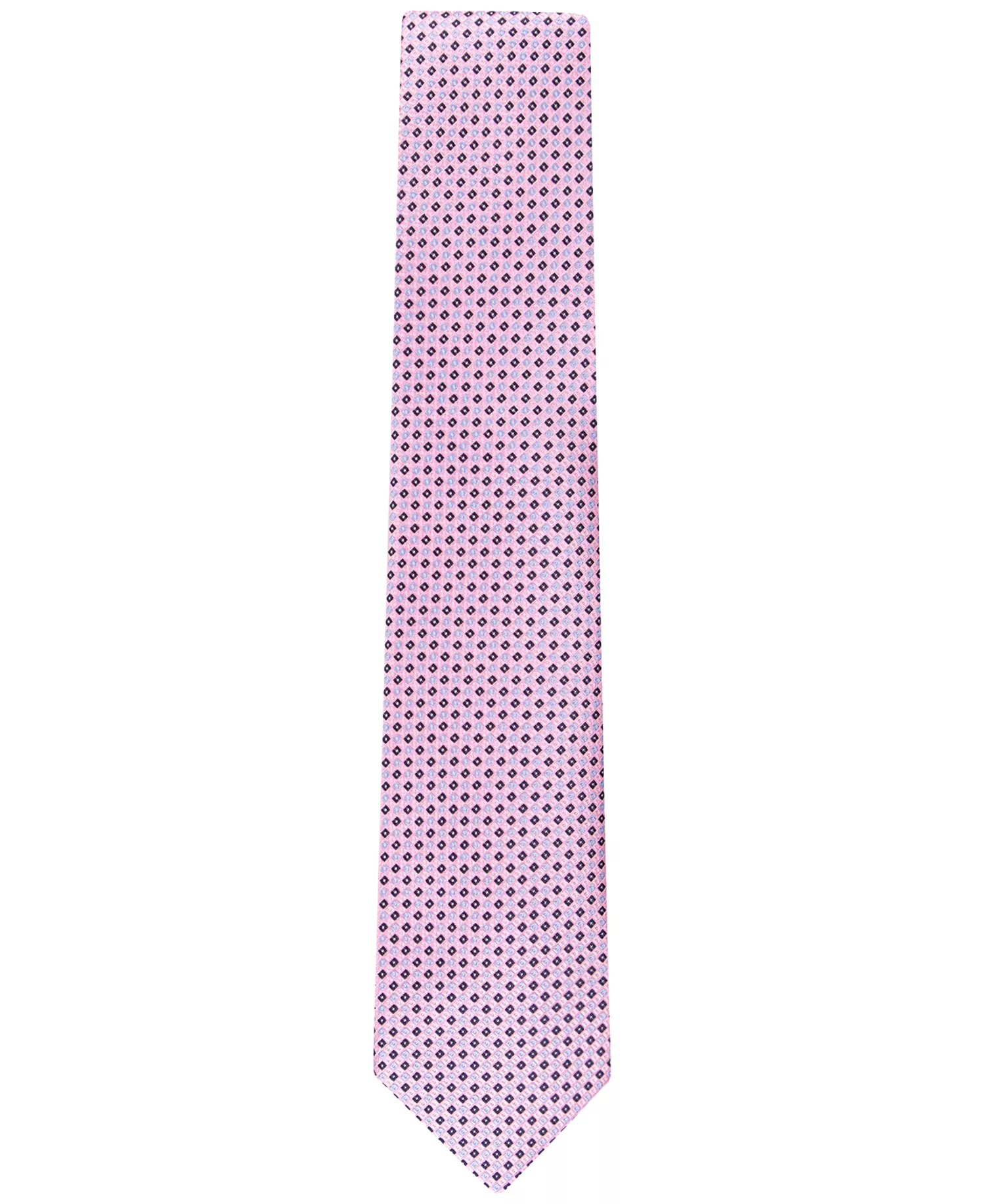 Men's Micro-Grid Tie - Pink - ONE SIZE