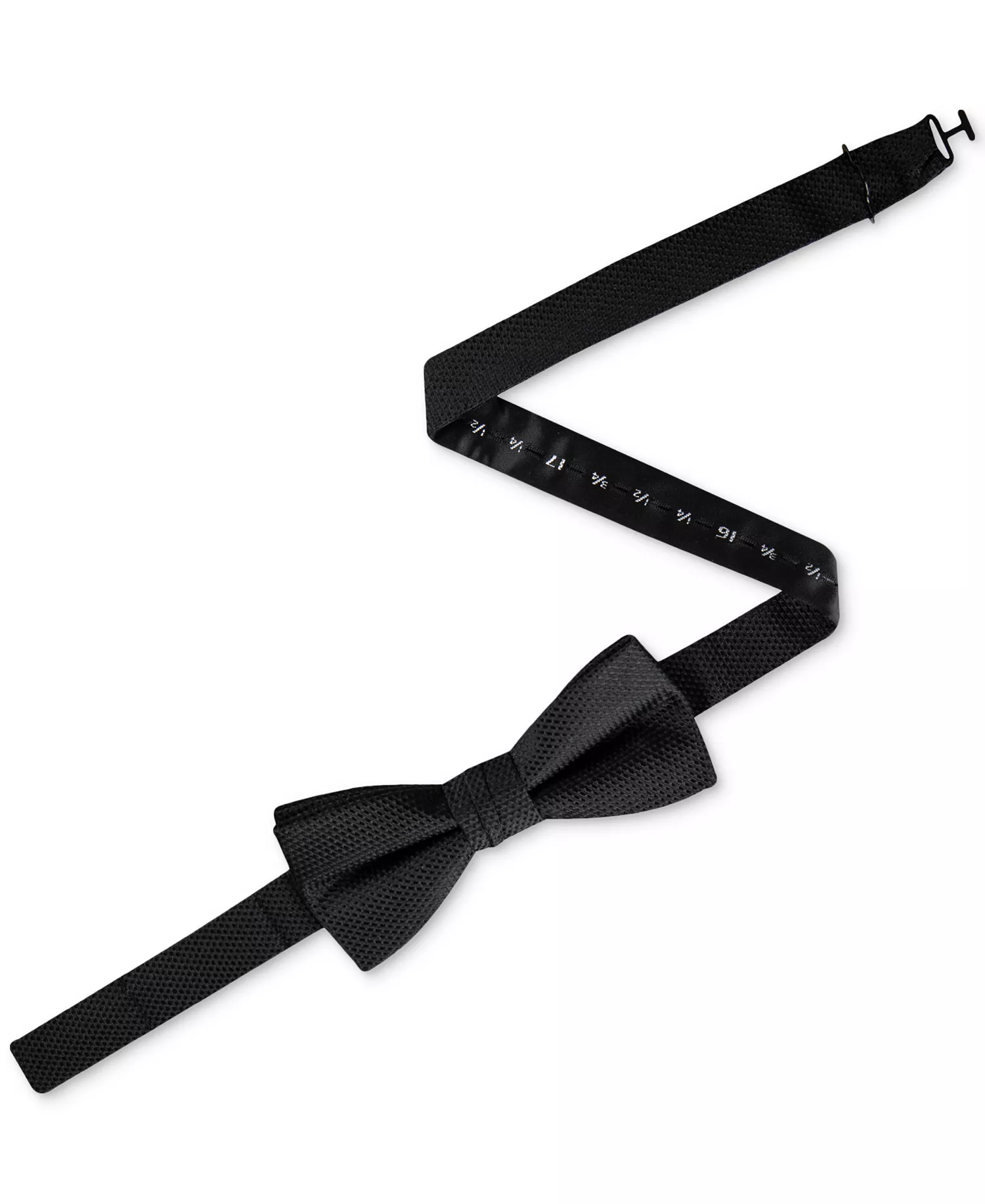 Men's Textured Solid Bow Tie - Black - ONE SIZE