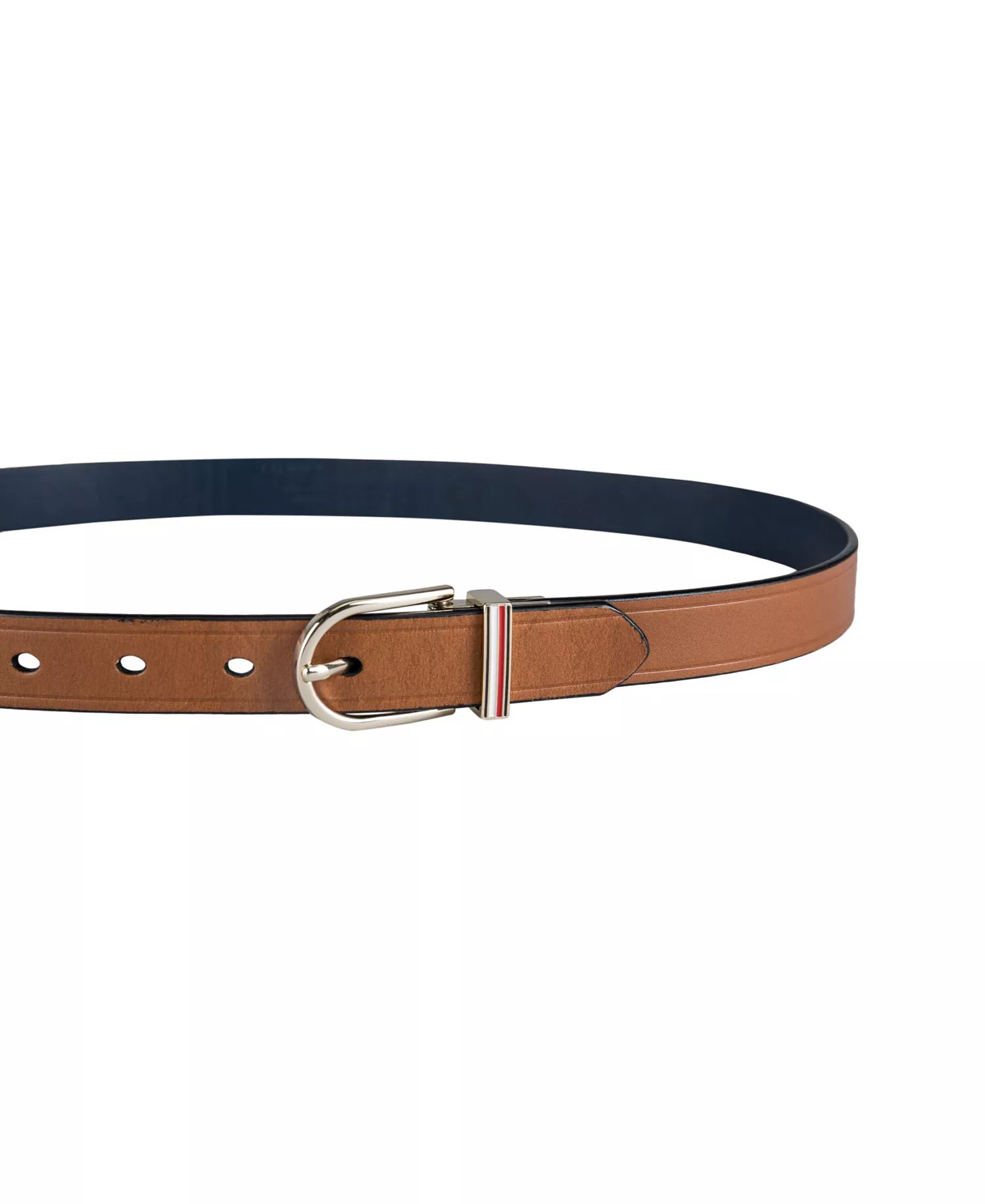 Women's Reversible Dress Casual Belt - Tan, Navy - Large
