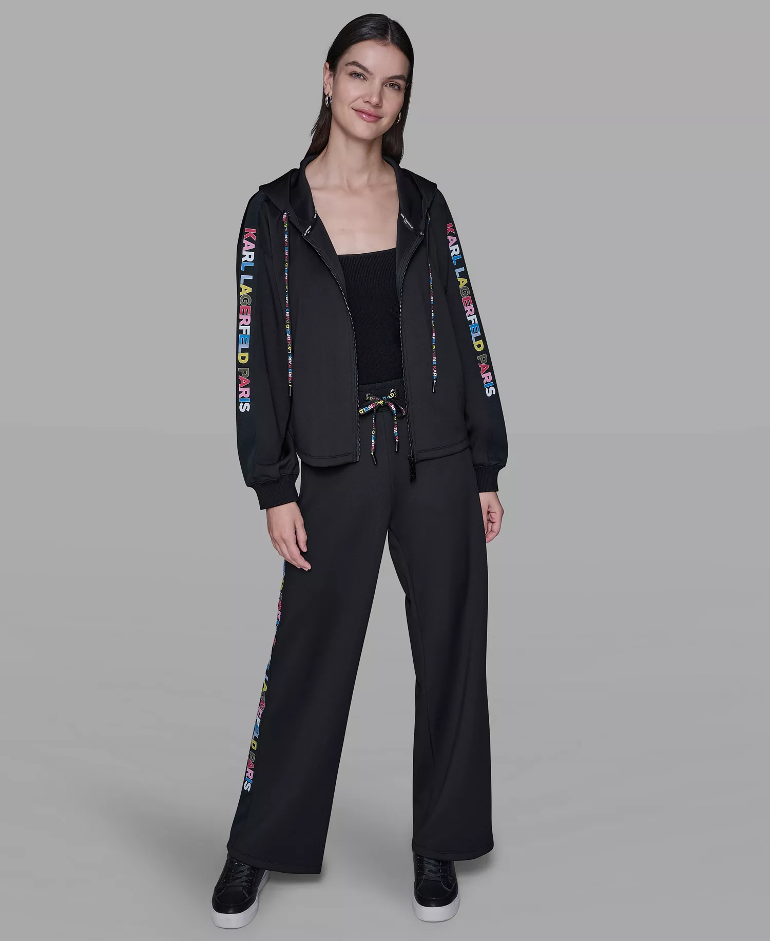 Women's Logo Detail Jacket - Black - L