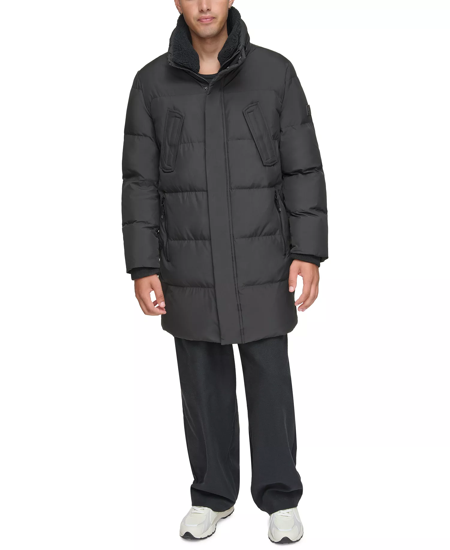 Men's Valcour Duvet Quilted Parka Coat - Black - 2XL