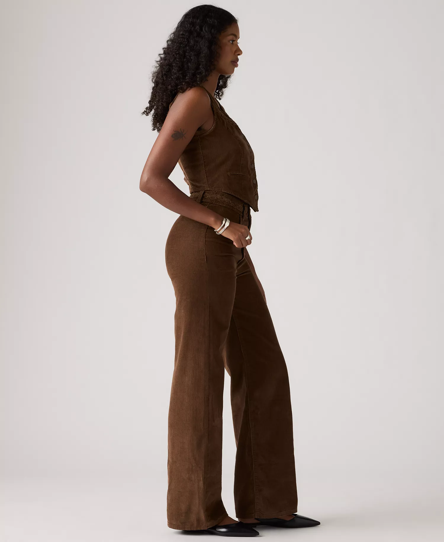 Women's Corduroy Braided Ribcage Jeans - Carafe - 26