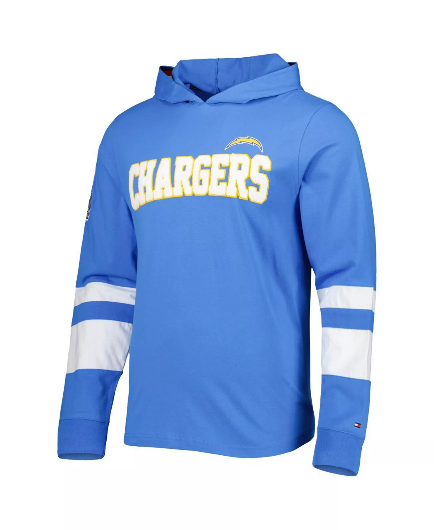 Men's Powder Blue, White Los Angeles Chargers Alex Long Sleeve Hoodie T-shirt - Powder Blue, White - 2XL