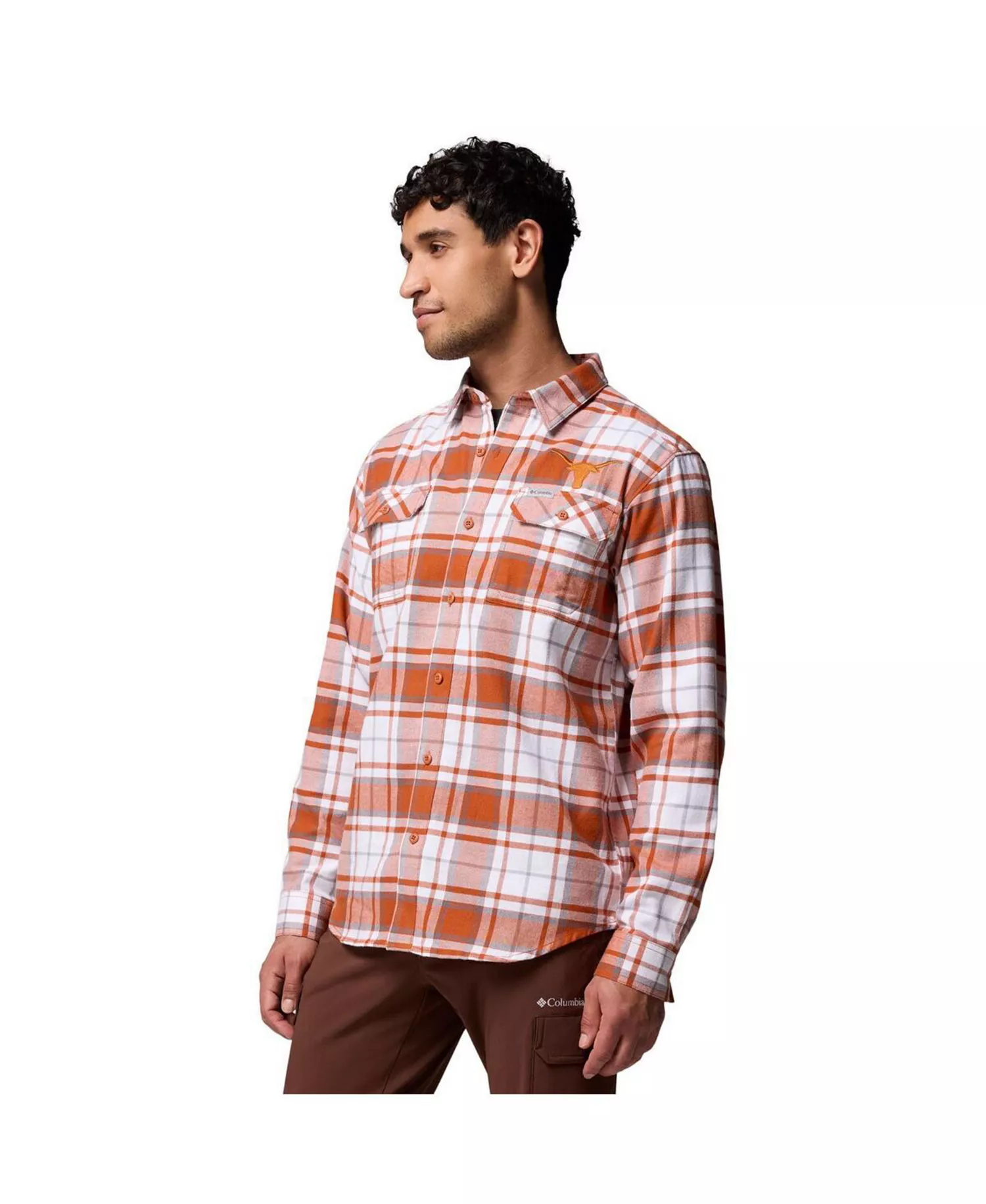 Men's Texas Orange Texas Longhorns Omni-Wick Flannel Long Sleeve Button-Up Shirt - Orange - L