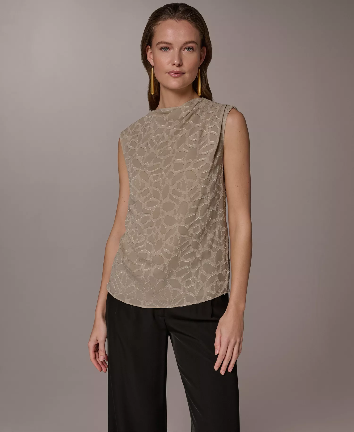 Petite Mock Neck Top - Turin - P/L