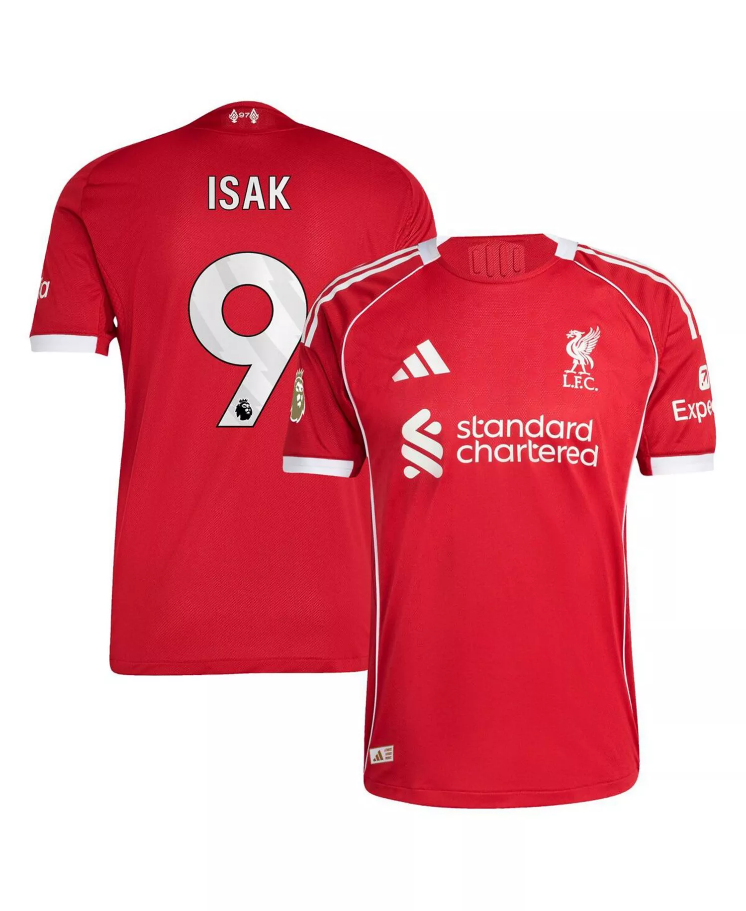 Men's Alexander Isak Red Liverpool 2025/26 Home Authentic Player Jersey - Red - M