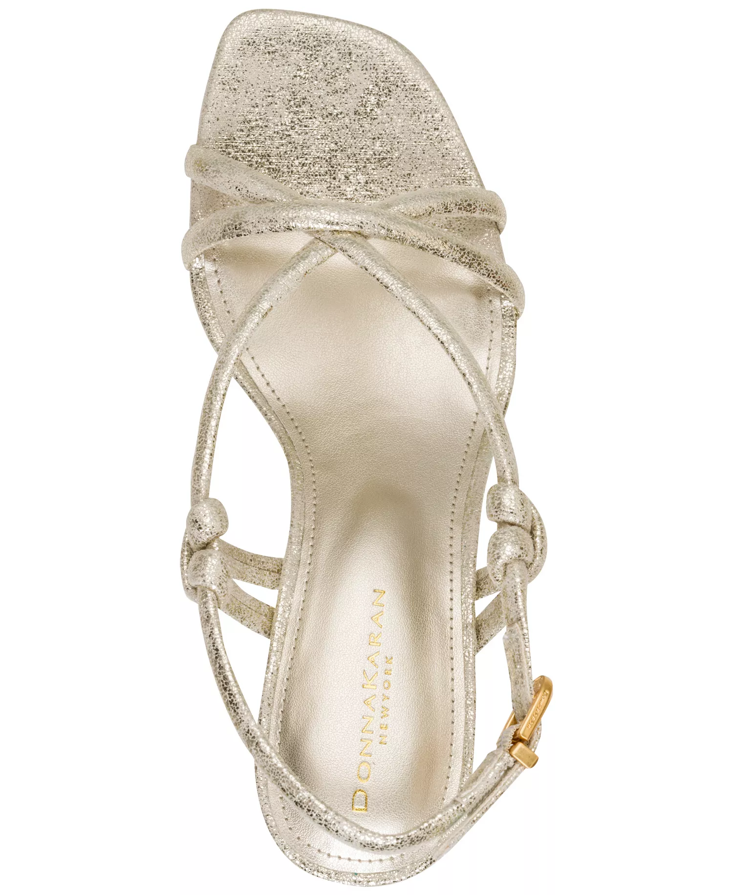 Women's Basil Strappy Dress Sandals - White Gold - 10