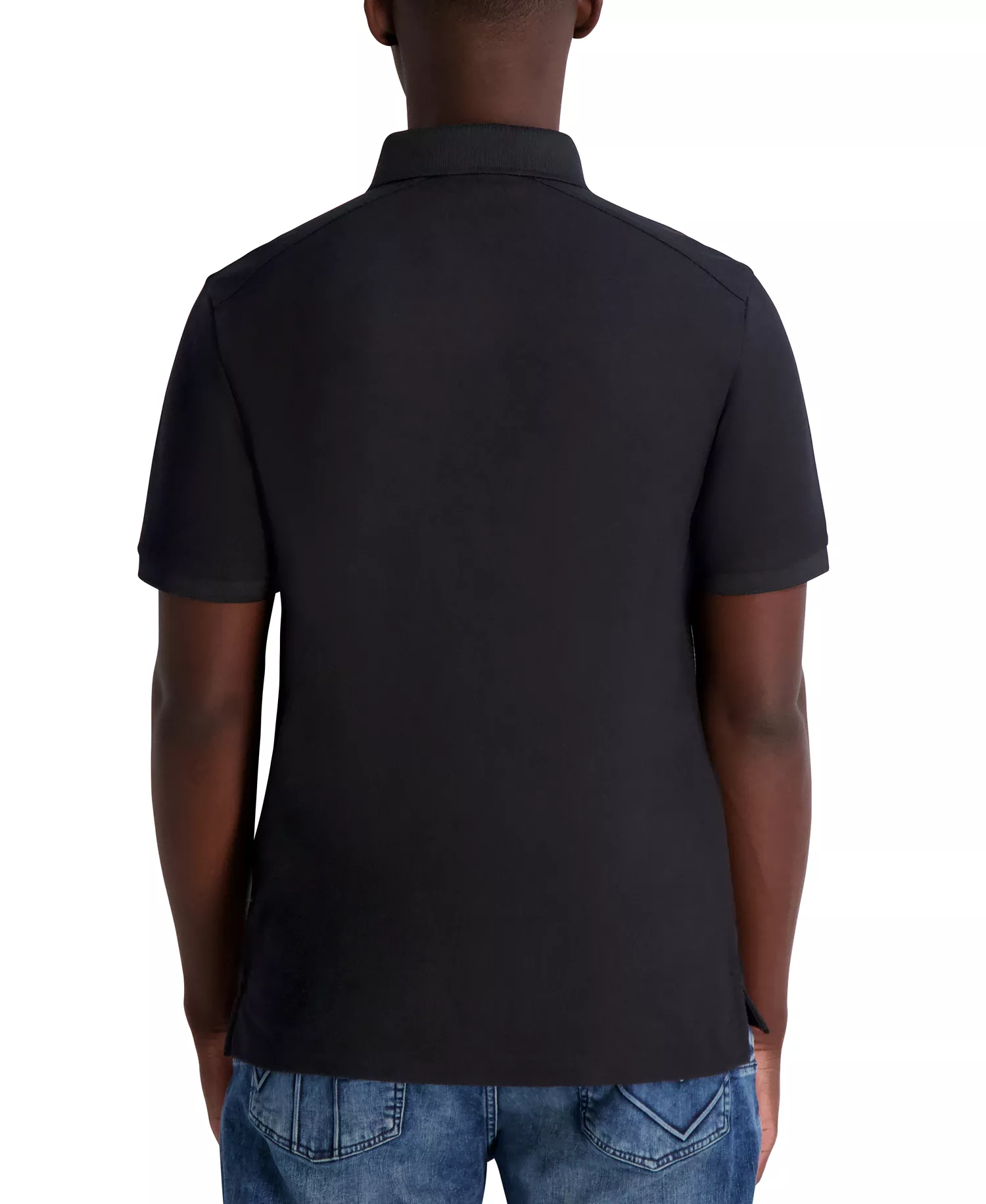 Men's Basic Polo Shirt - Black - L