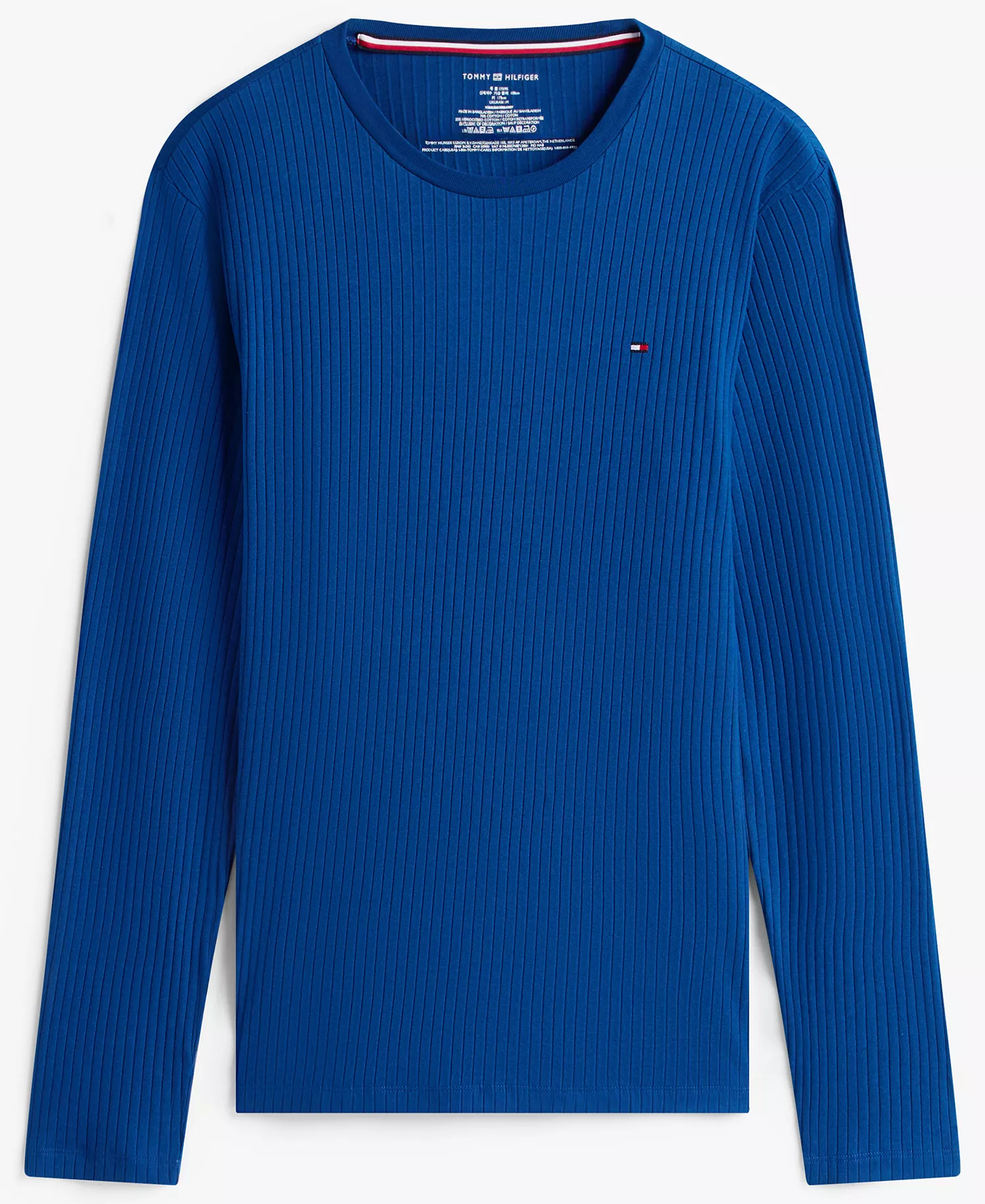 Men's Ribbed Long-Sleeve Pajama Shirt - Atlantic - 2XL