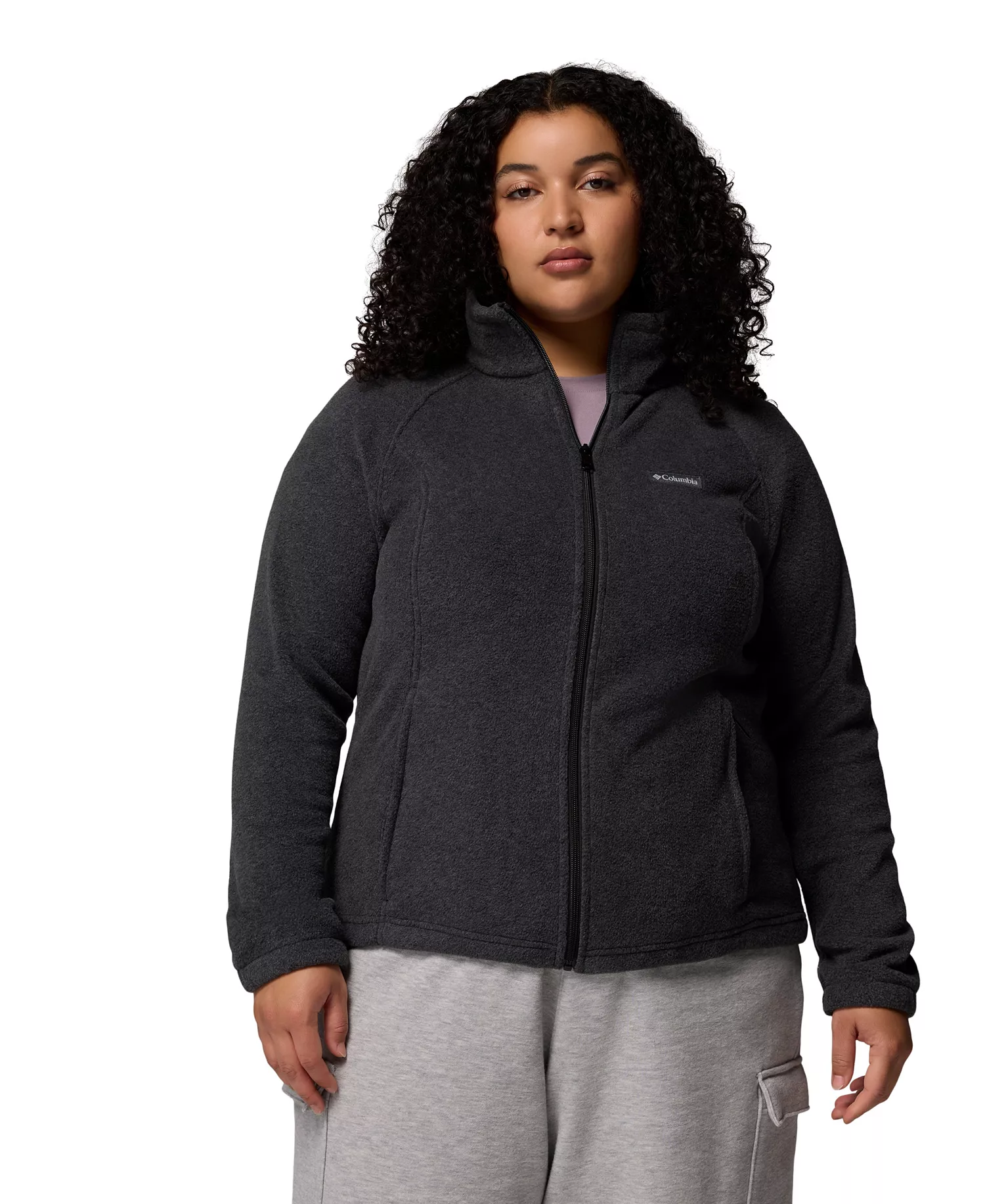 Plus Size Benton Springs Fleece Jacket - Charcoal Heather - 1X