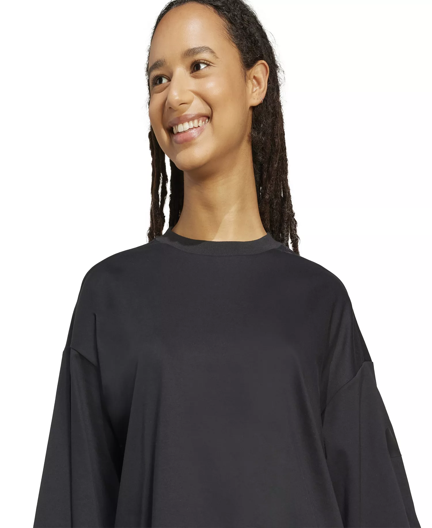 Women's All SZN Soft Lux Loose Pull On T Shirt - Black - 2XL